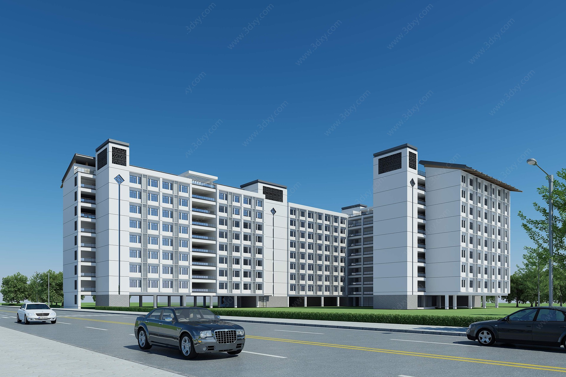 中式宿舍公寓3D模型