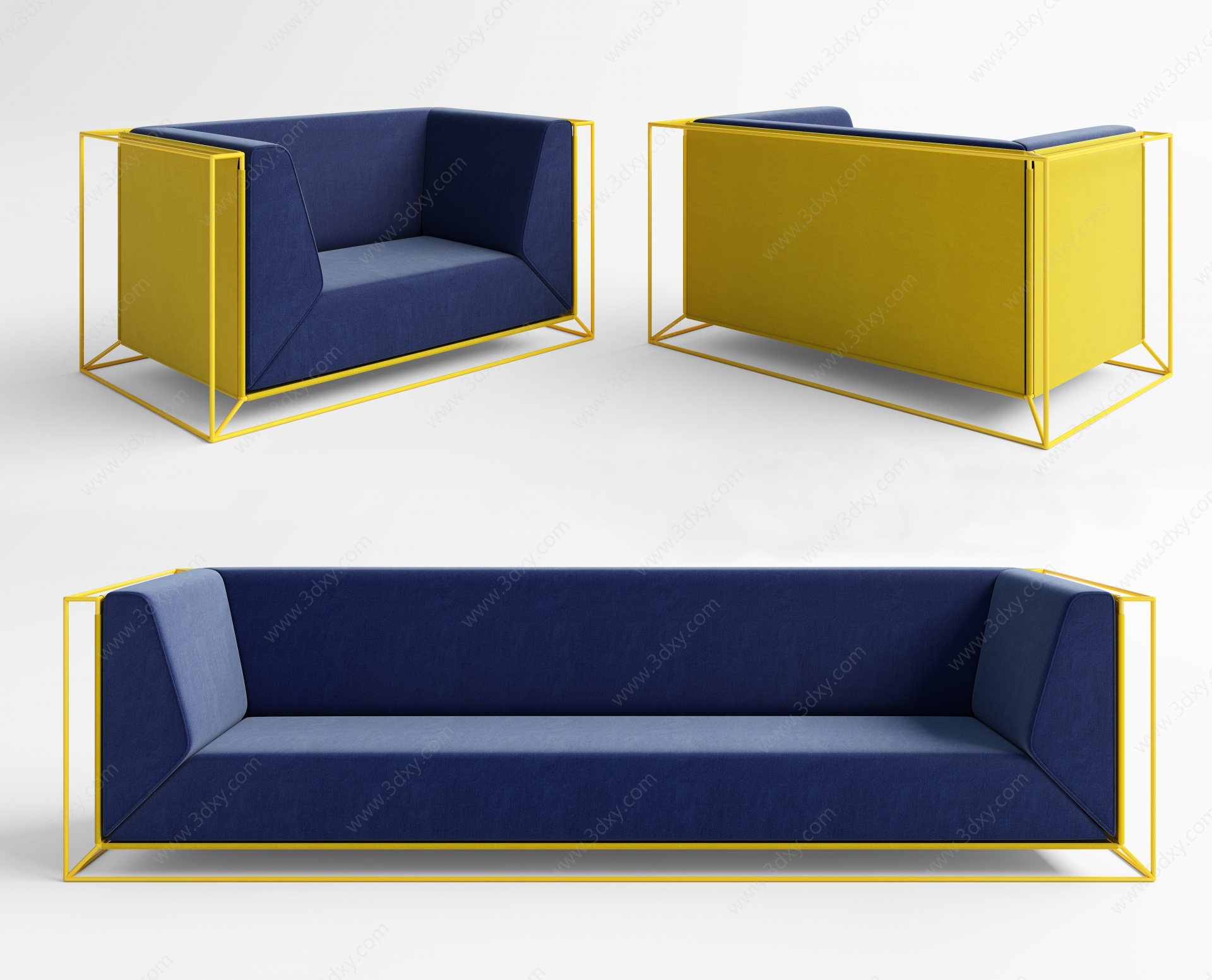 现代现代沙发3D模型