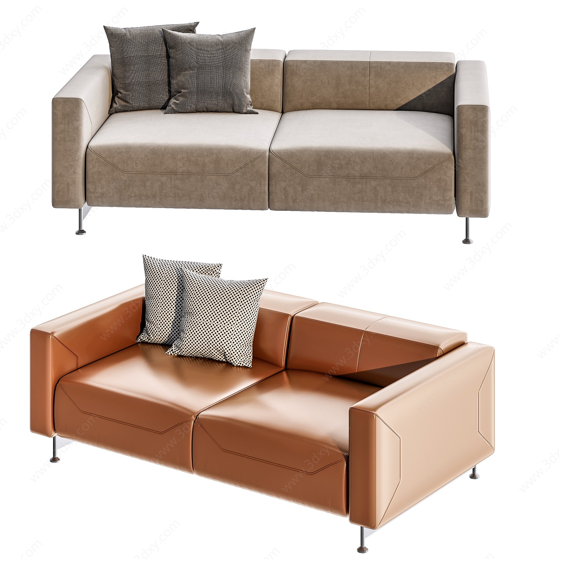 意大利Arflex现代双人沙发3D模型