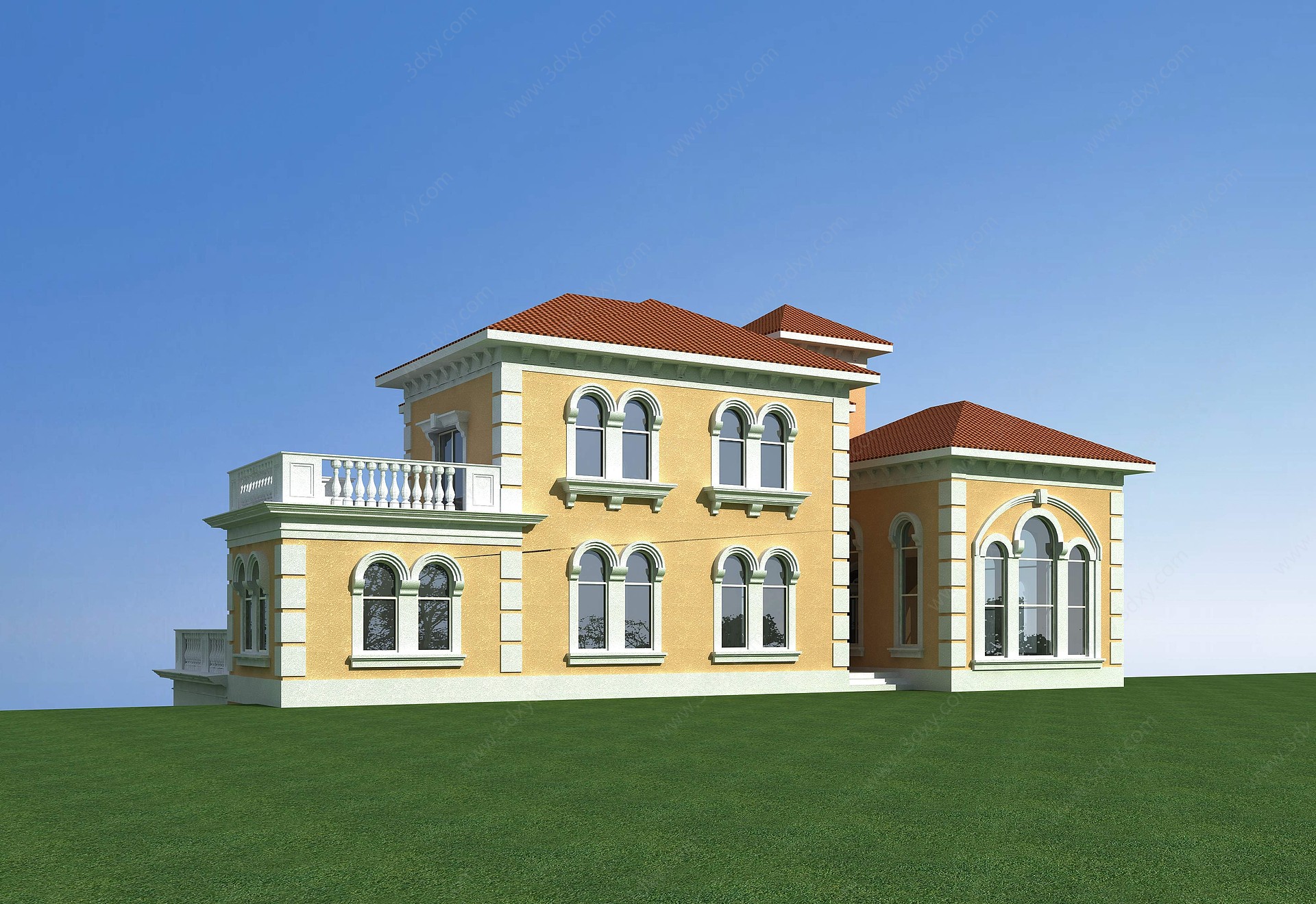 欧式独栋别墅别墅3D模型