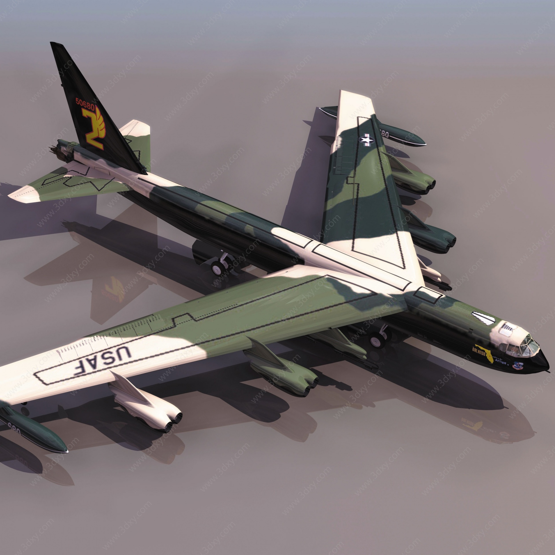 B52远程战略轰炸机3D模型
