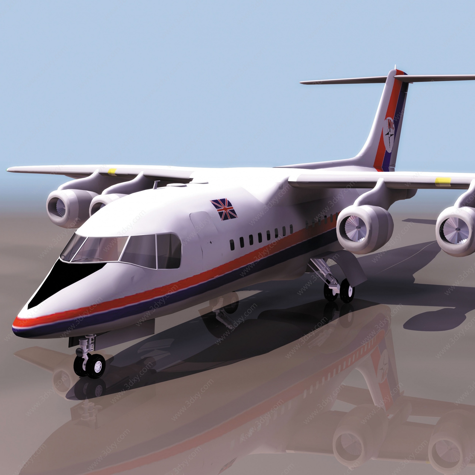 BA146私人飞机3D模型