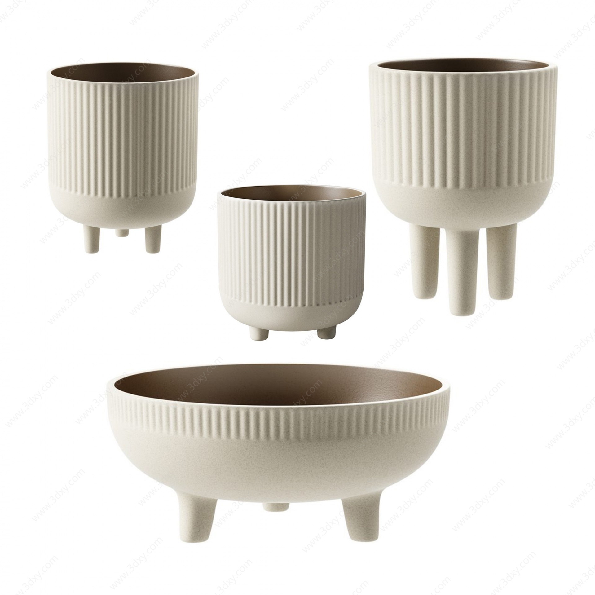 现代工艺品陶土碗3D模型