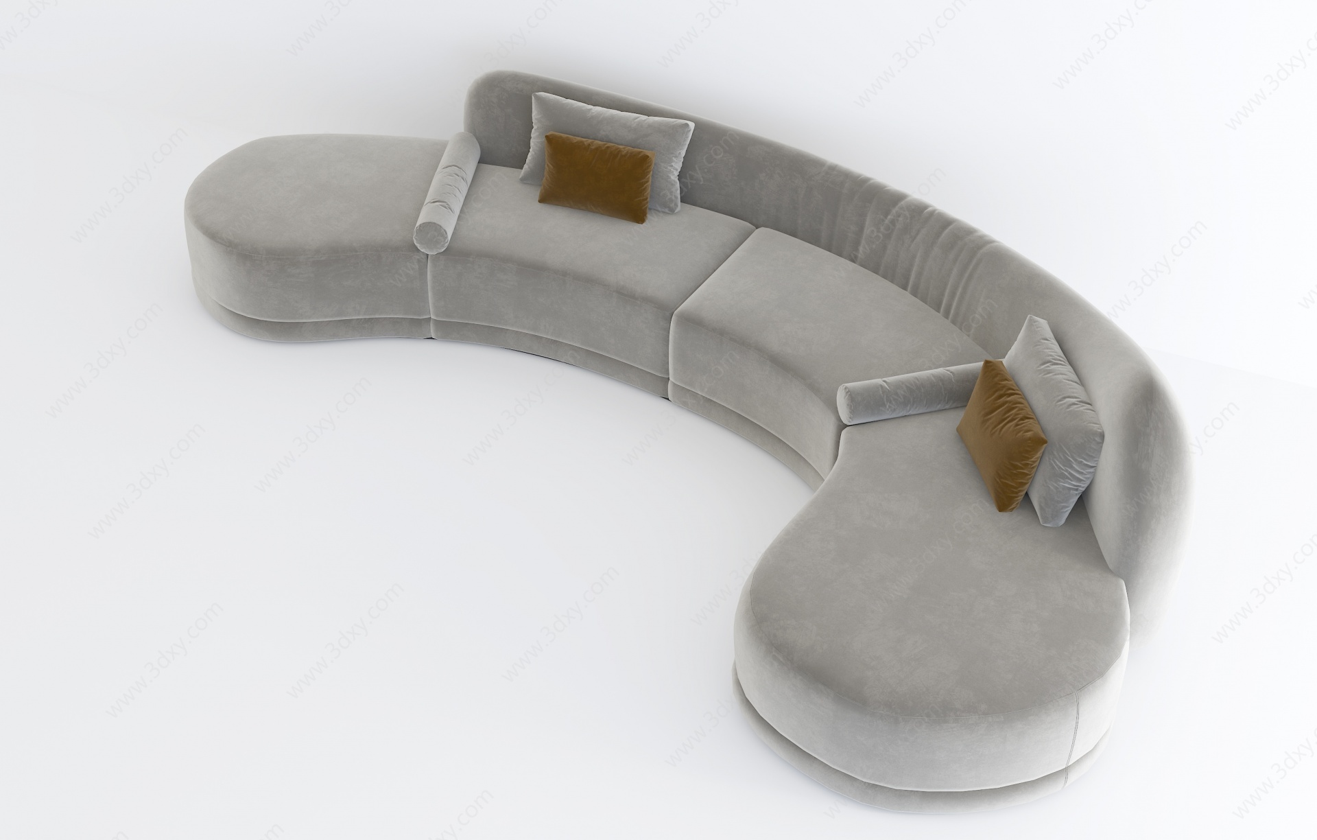 现代弧形沙发3D模型
