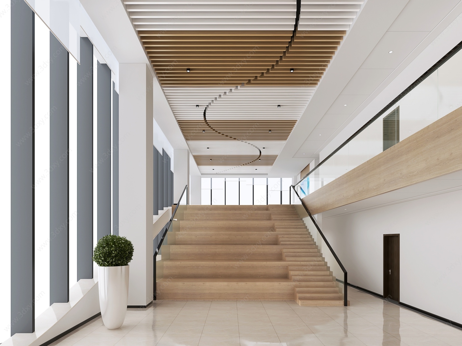 办公楼楼梯3D模型