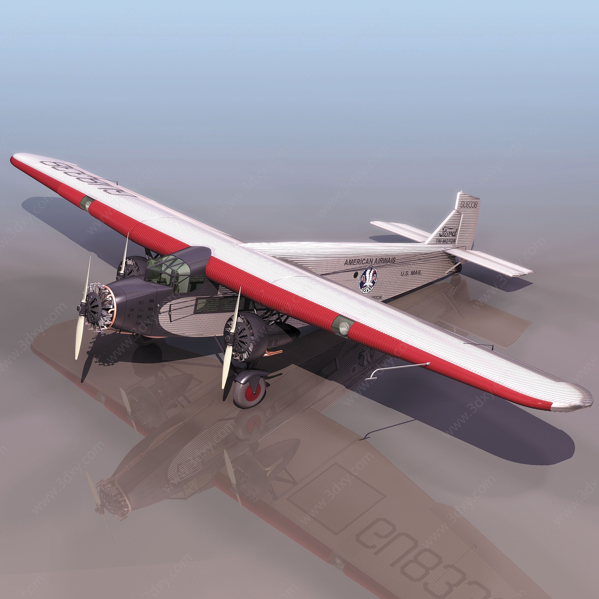 FA5古典飛機3D模型