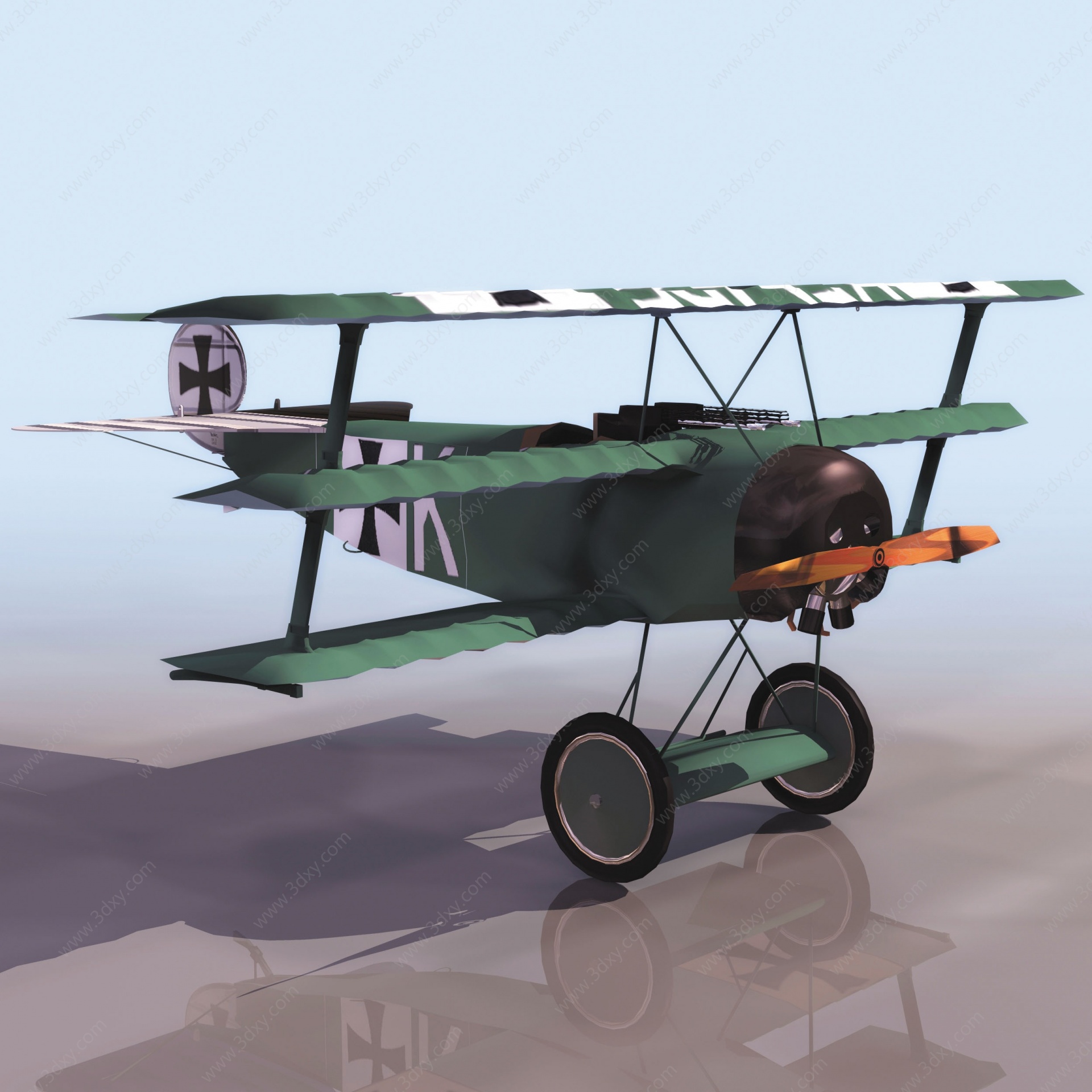 FOKERD1飞机3D模型