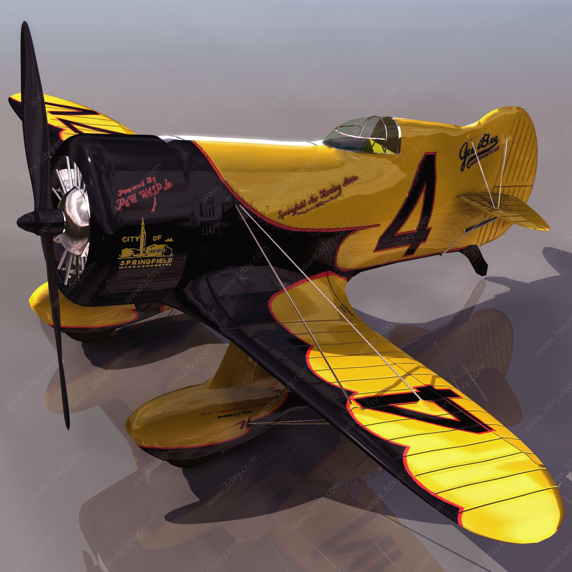 GEEBEE飞机3D模型