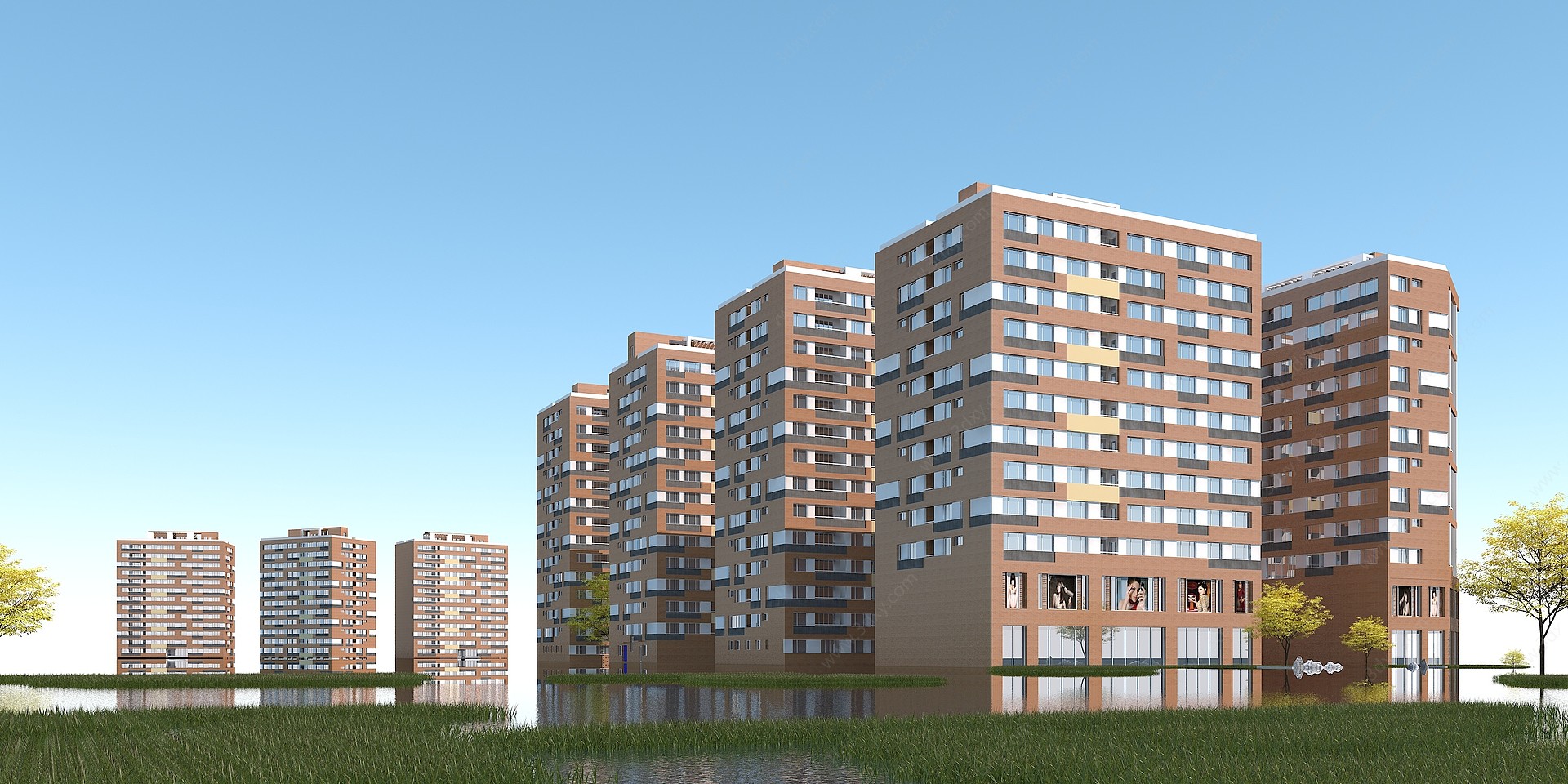 小区多层住宅3D模型