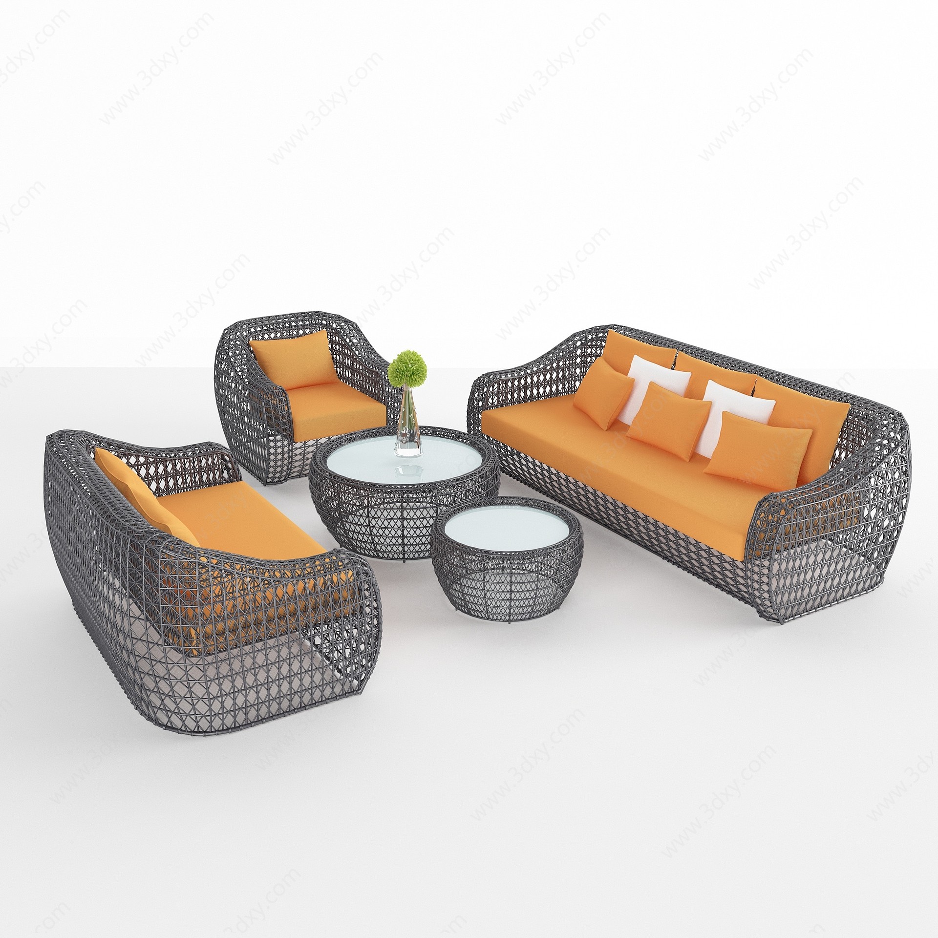 编织沙发3D模型