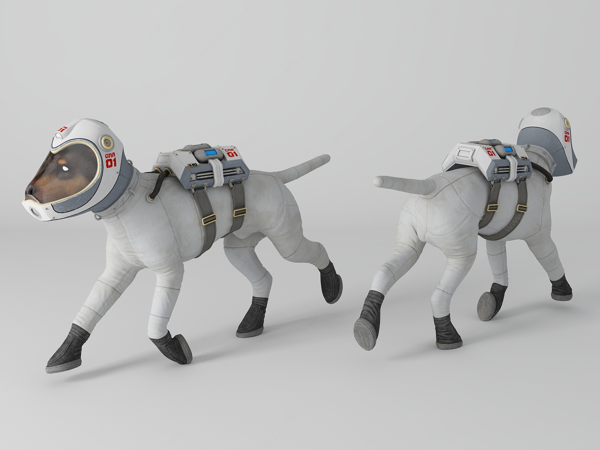 太空狗3D模型