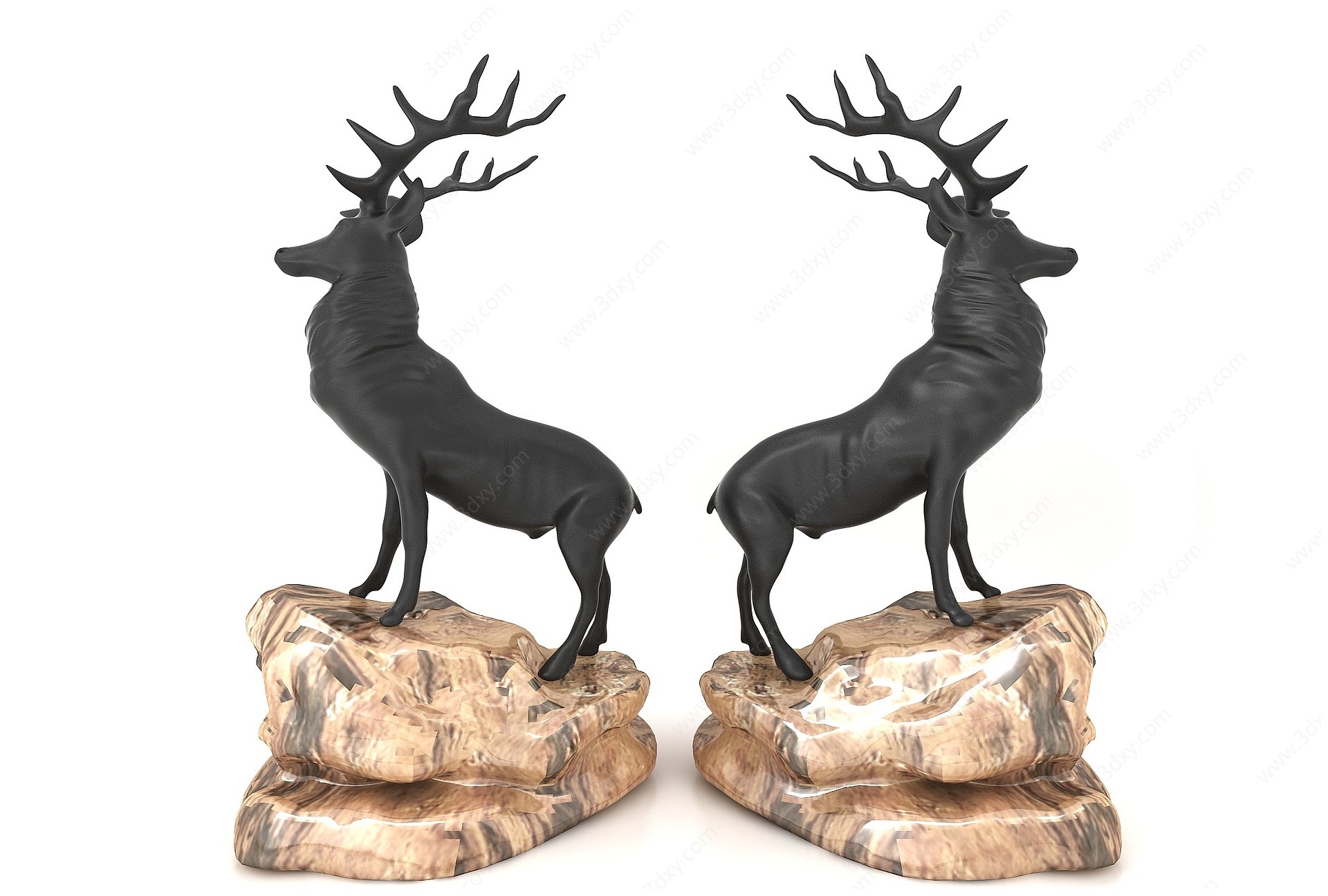 雕塑鹿3D模型