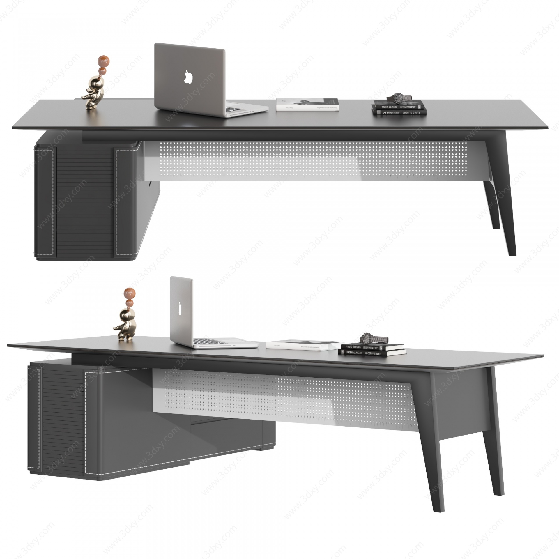 现代经理办公桌3D模型