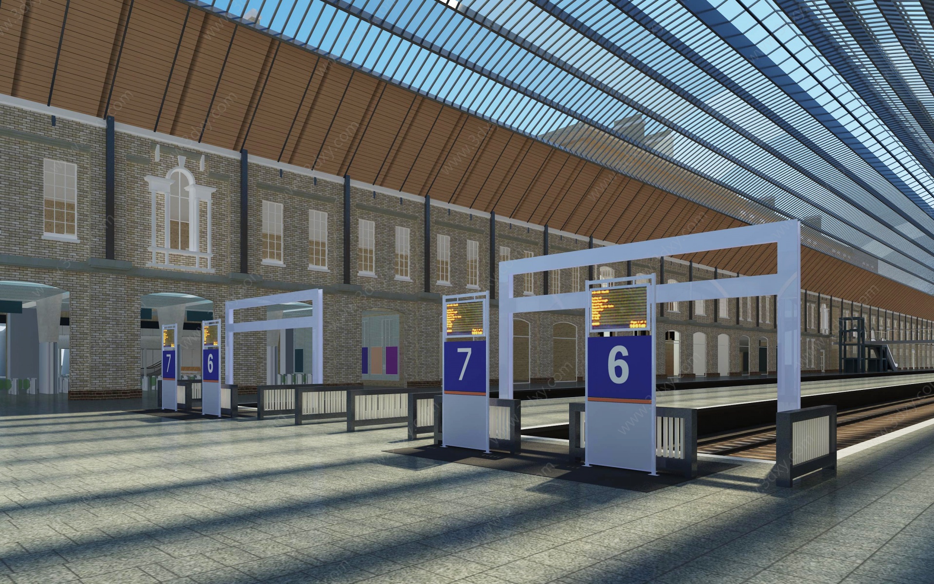 复古火车站3D模型