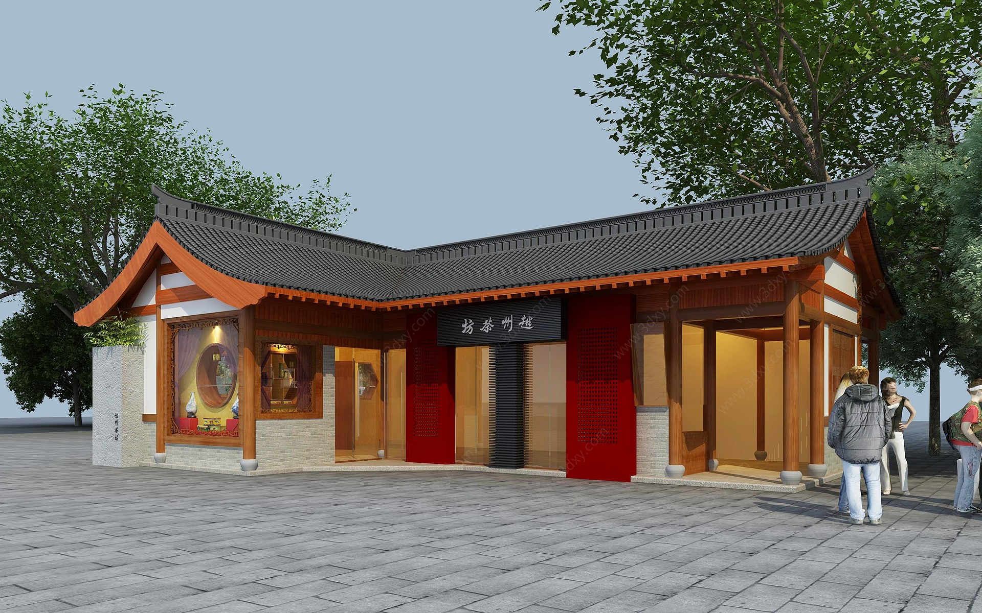 中式古建商铺3D模型