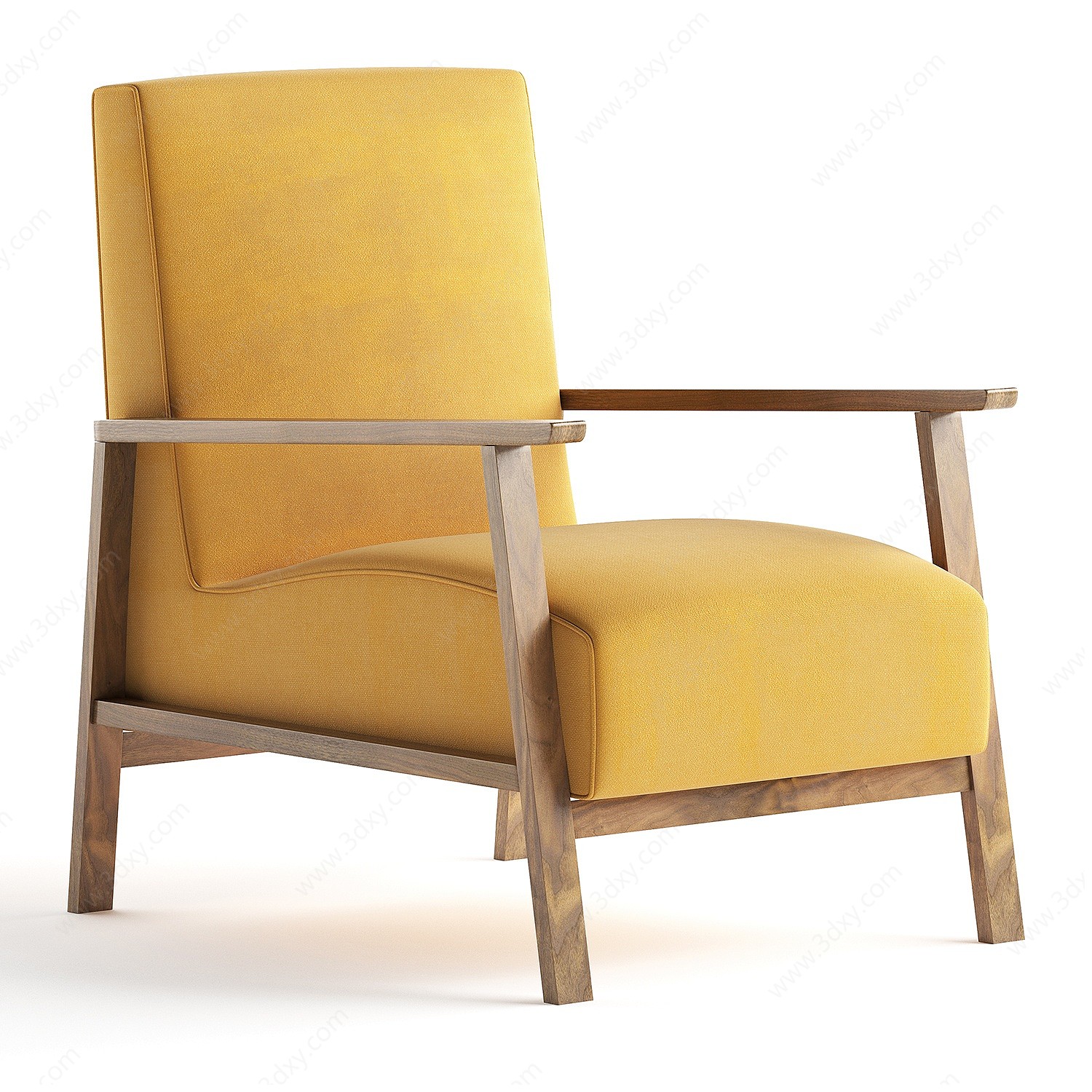 北欧单人休闲椅3D模型