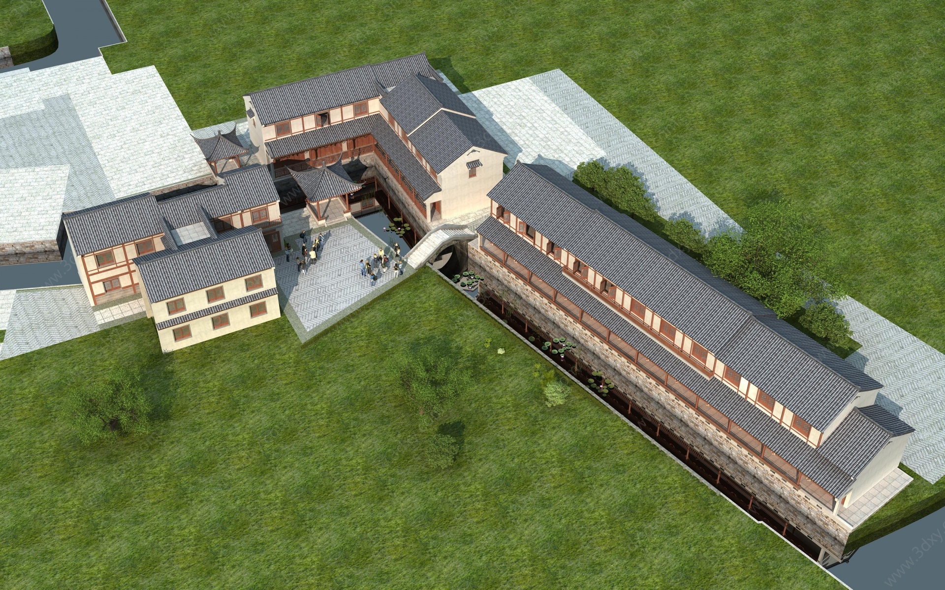 中式古建商业住宅3D模型