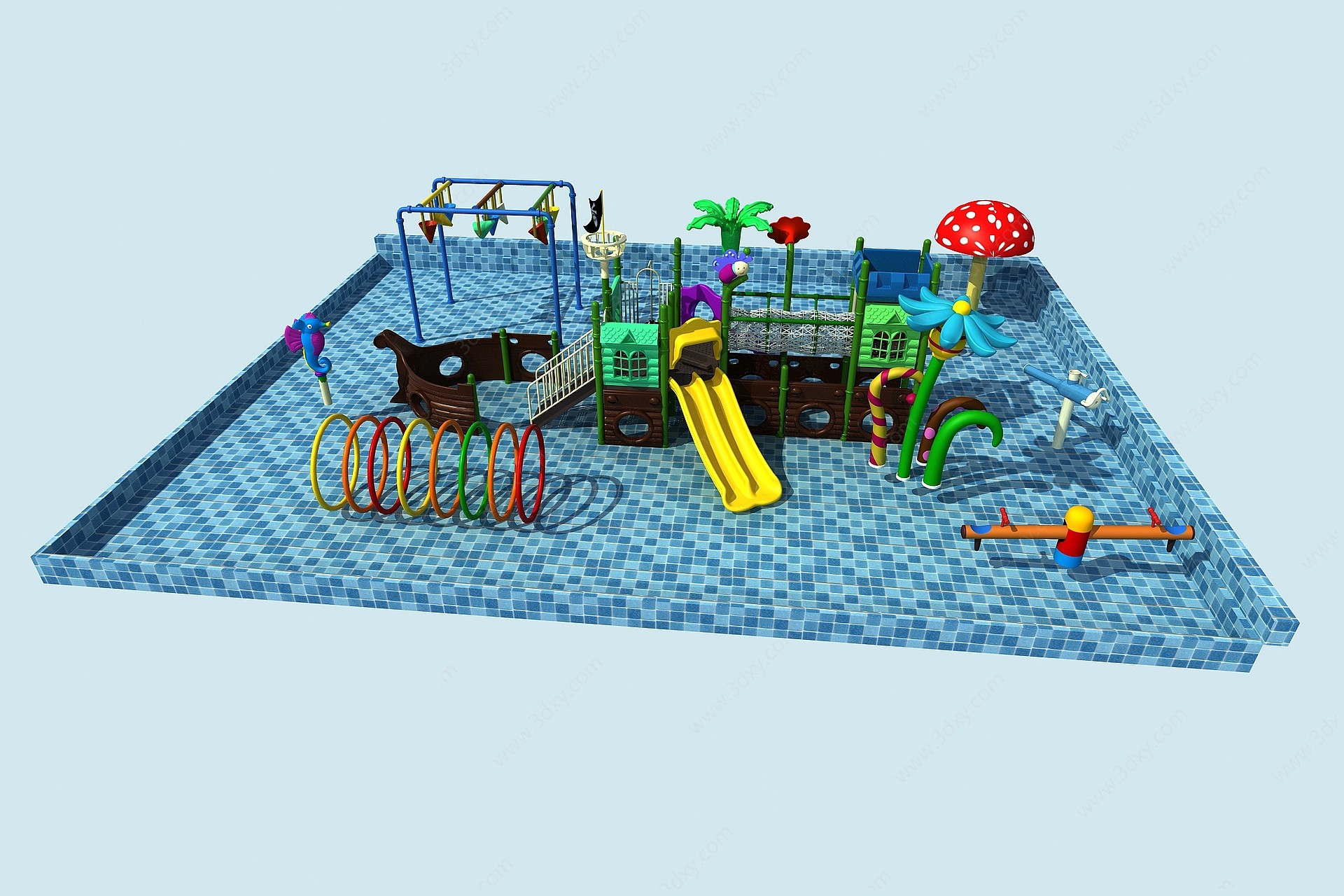 水上乐园3D模型