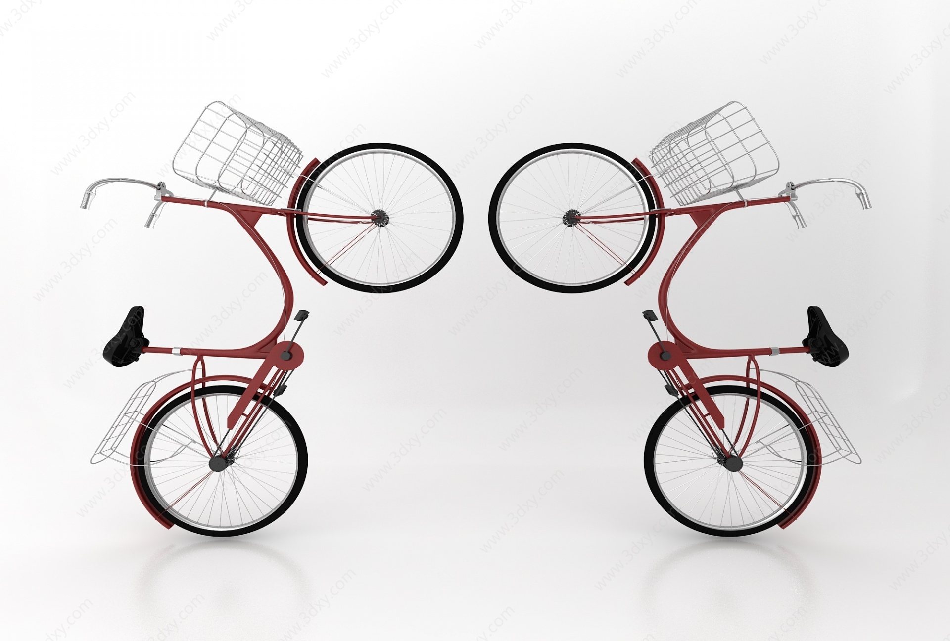 女式自行车3D模型
