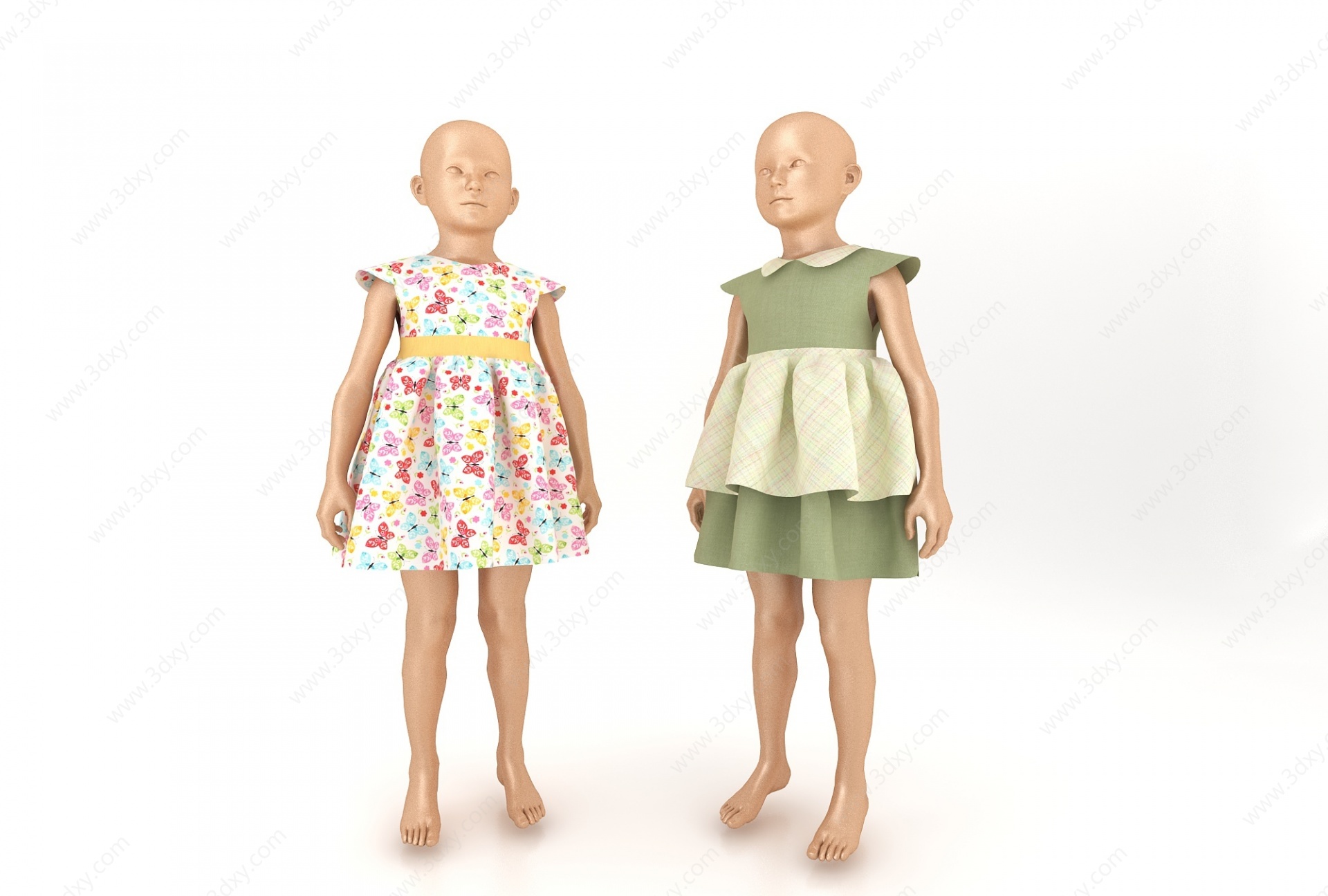 男孩女孩3D模型