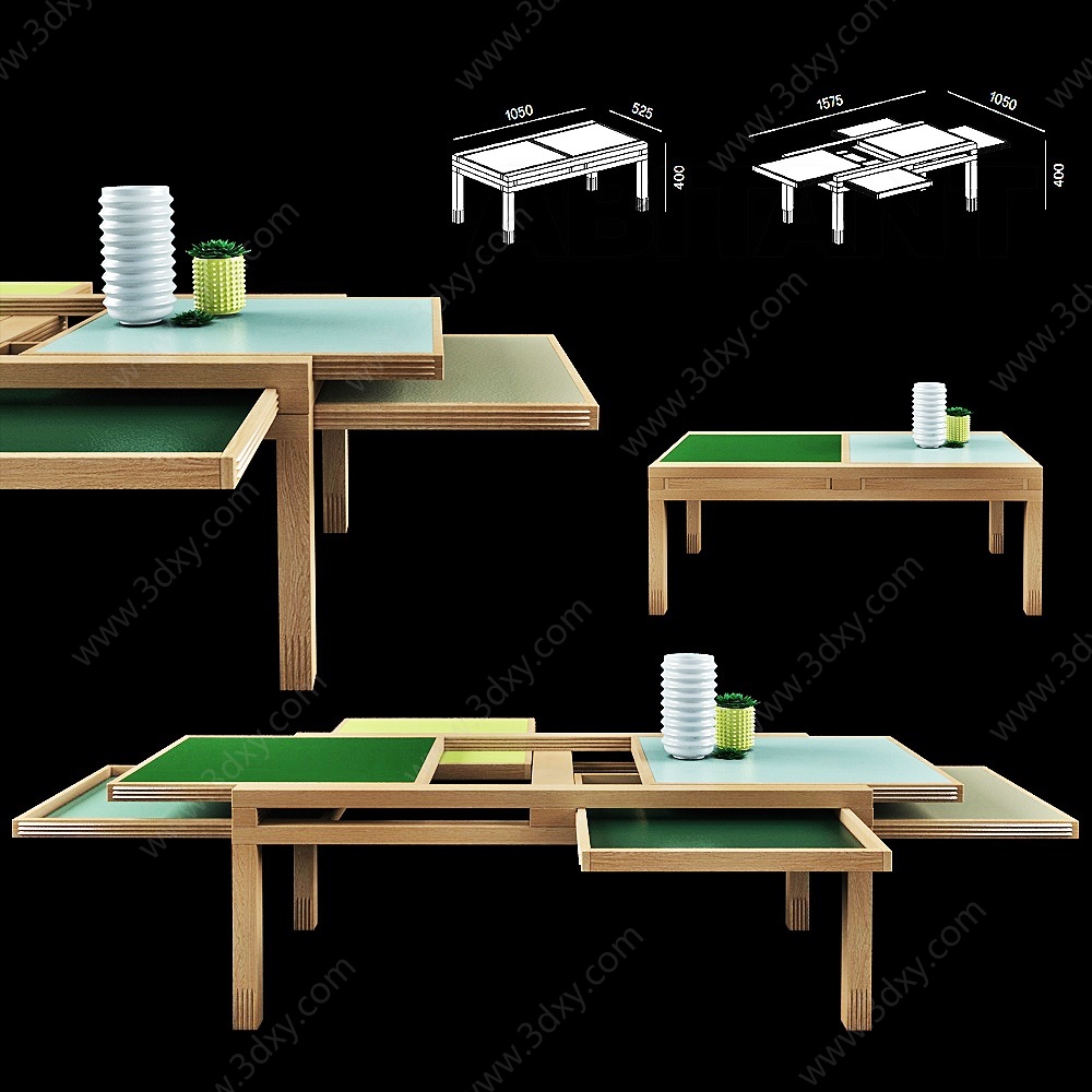 现代儿童书桌3D模型