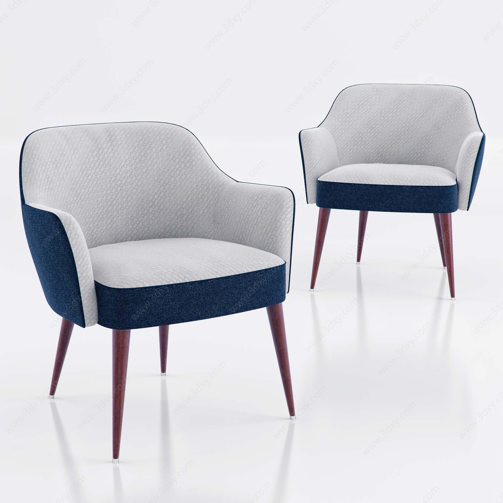 北欧休闲椅餐椅3D模型