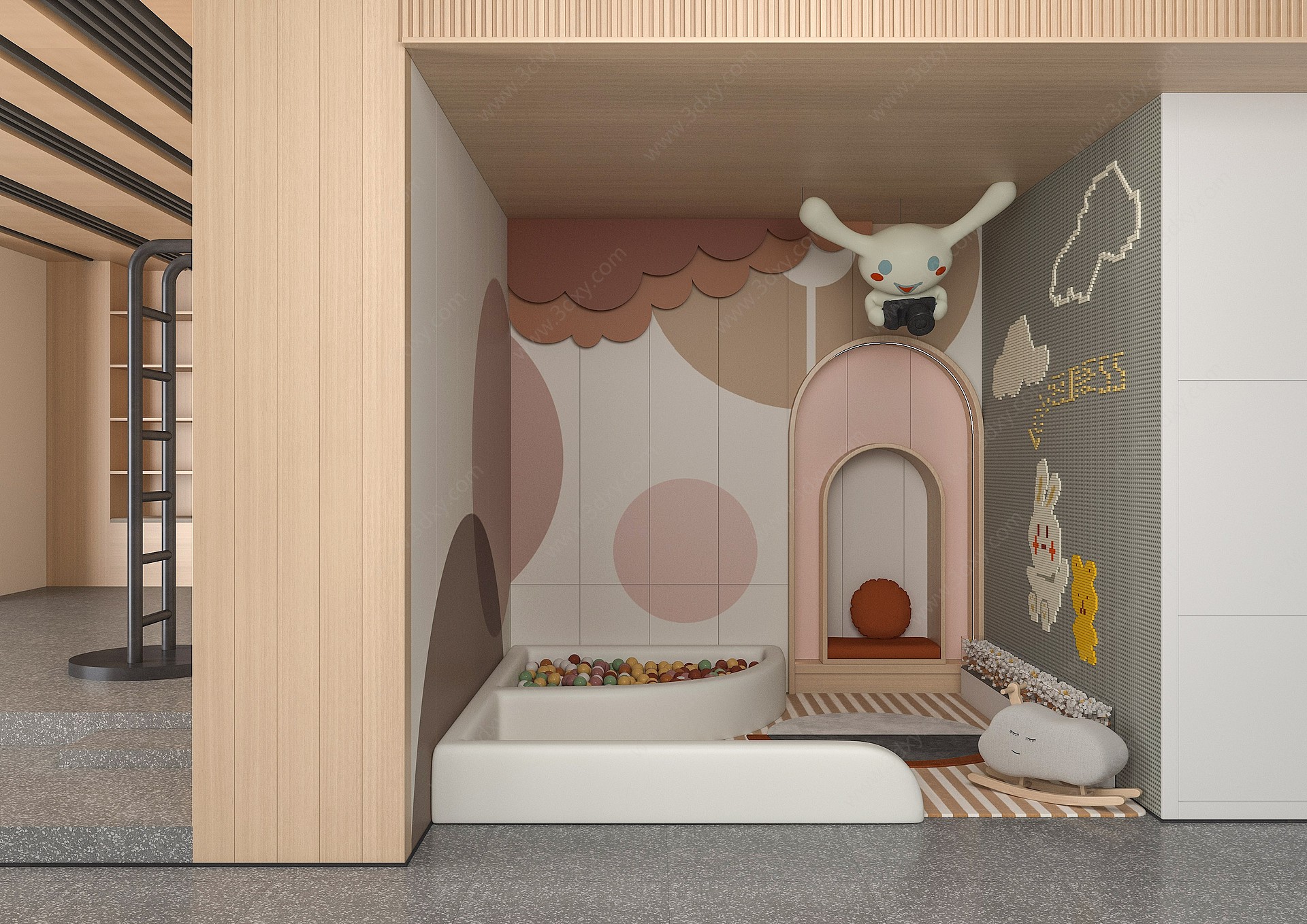 现代售楼处儿童娱乐区3D模型