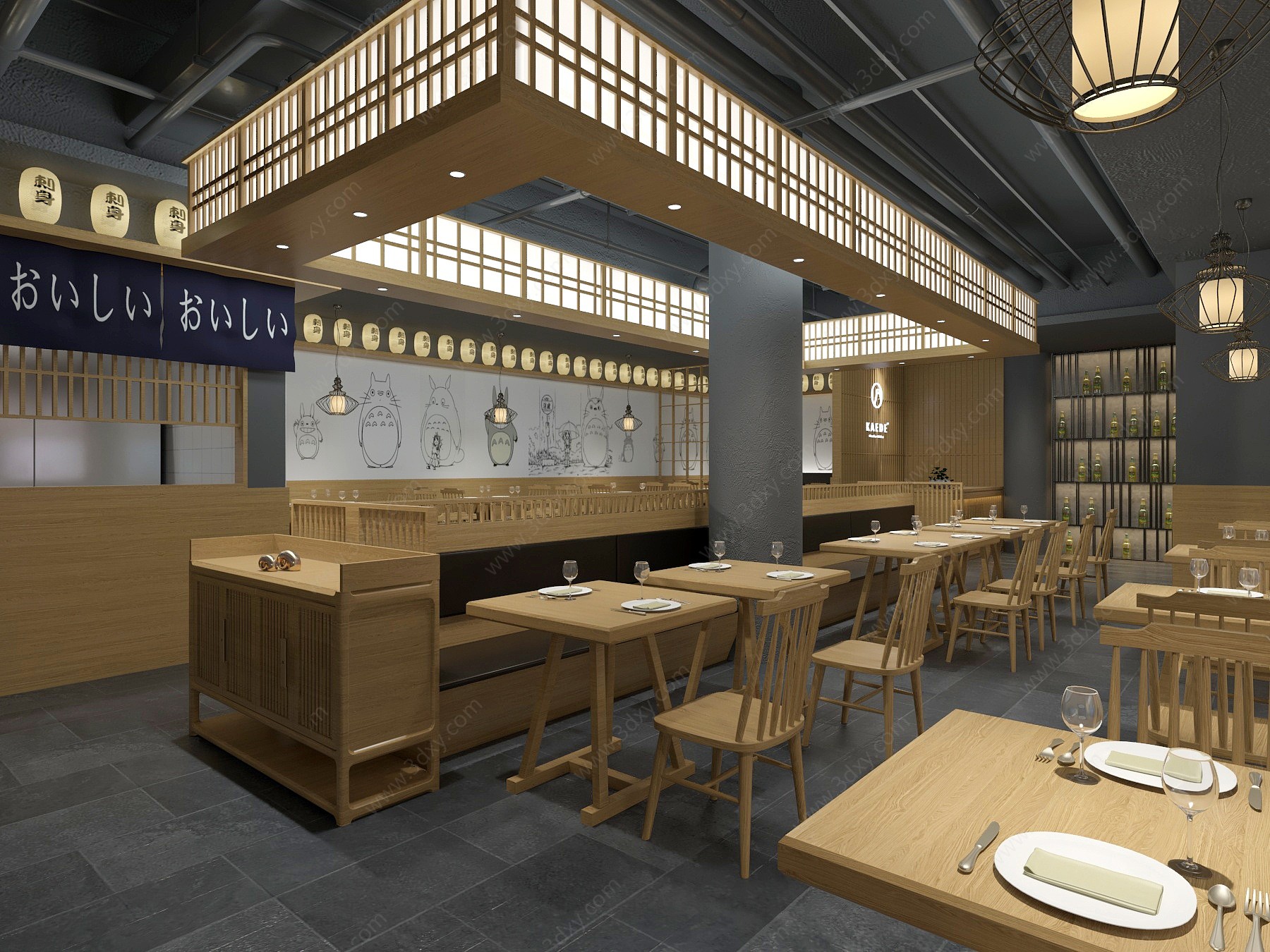 日式餐饮店3D模型