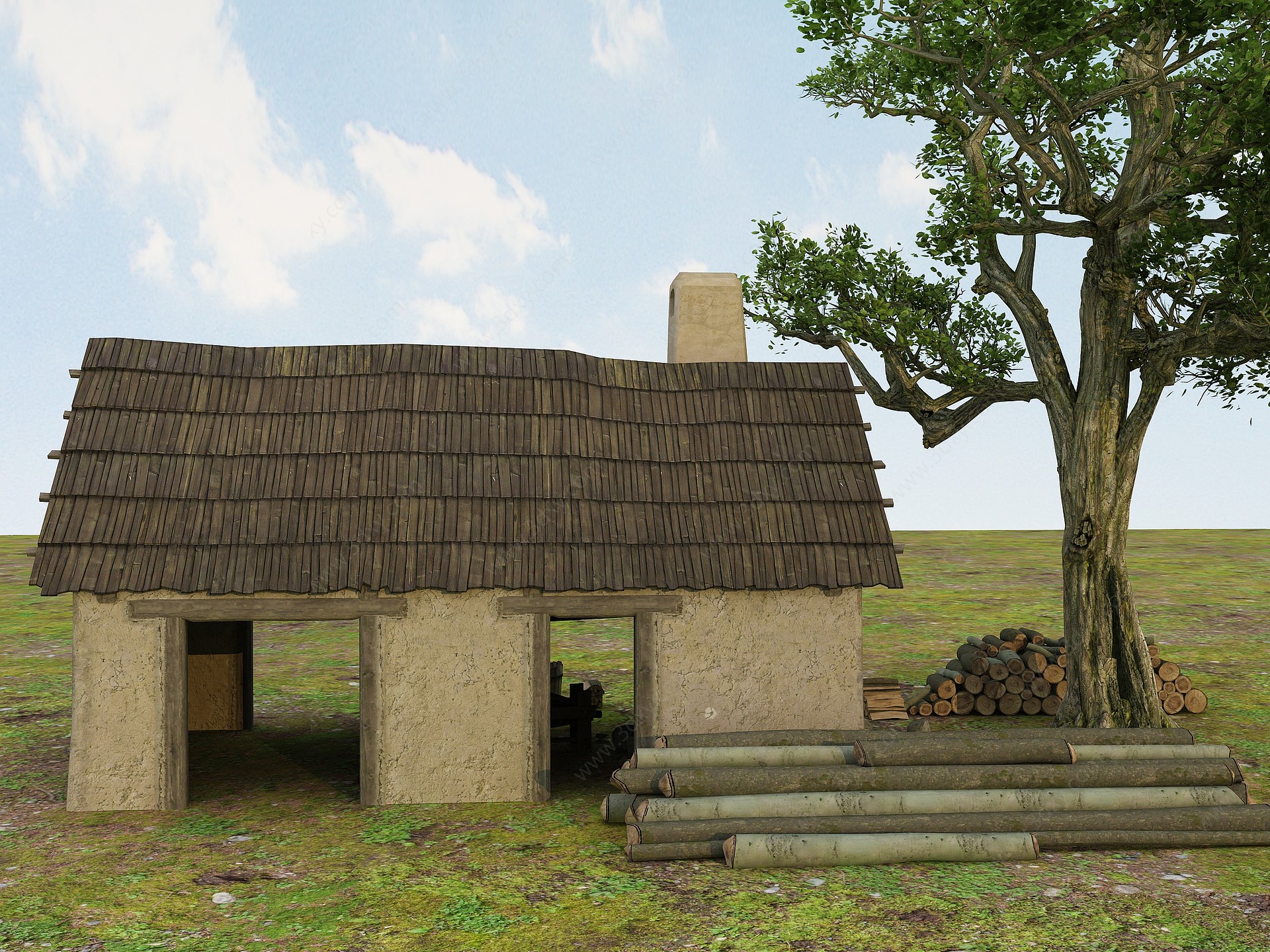 农村小房子3D模型