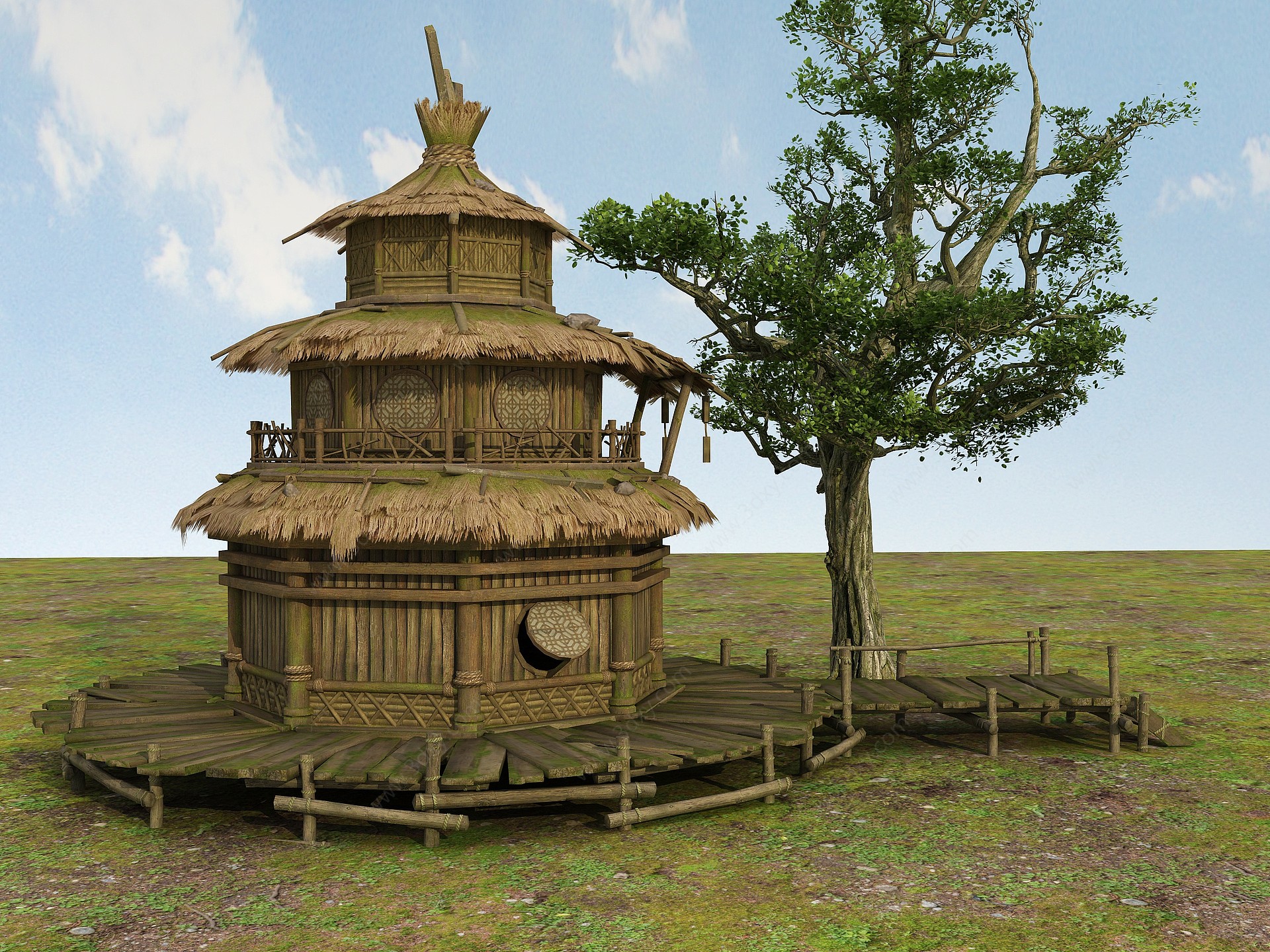 乡村规划振兴中国文化系列3D模型