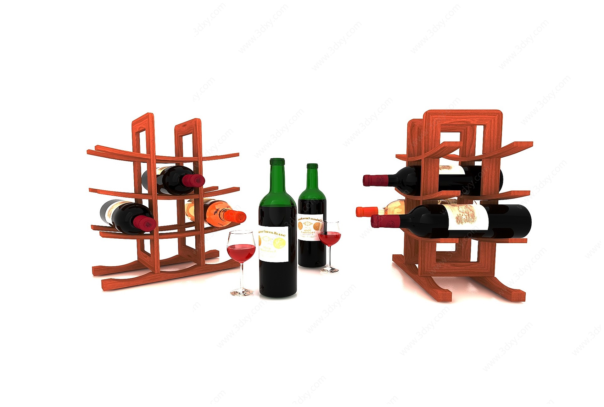 简易酒架3D模型