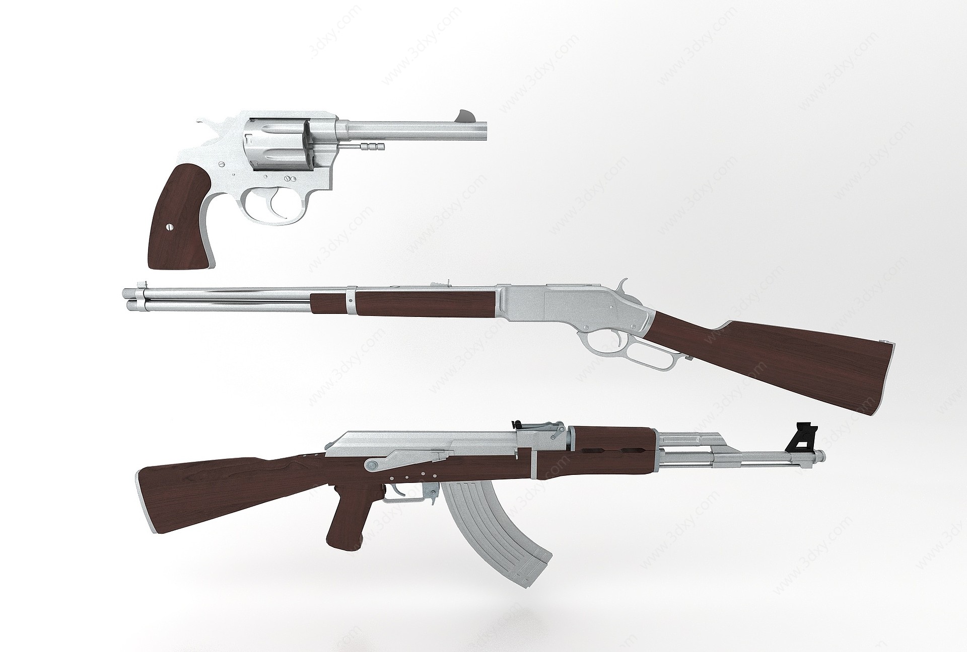 手枪猎枪步枪3D模型