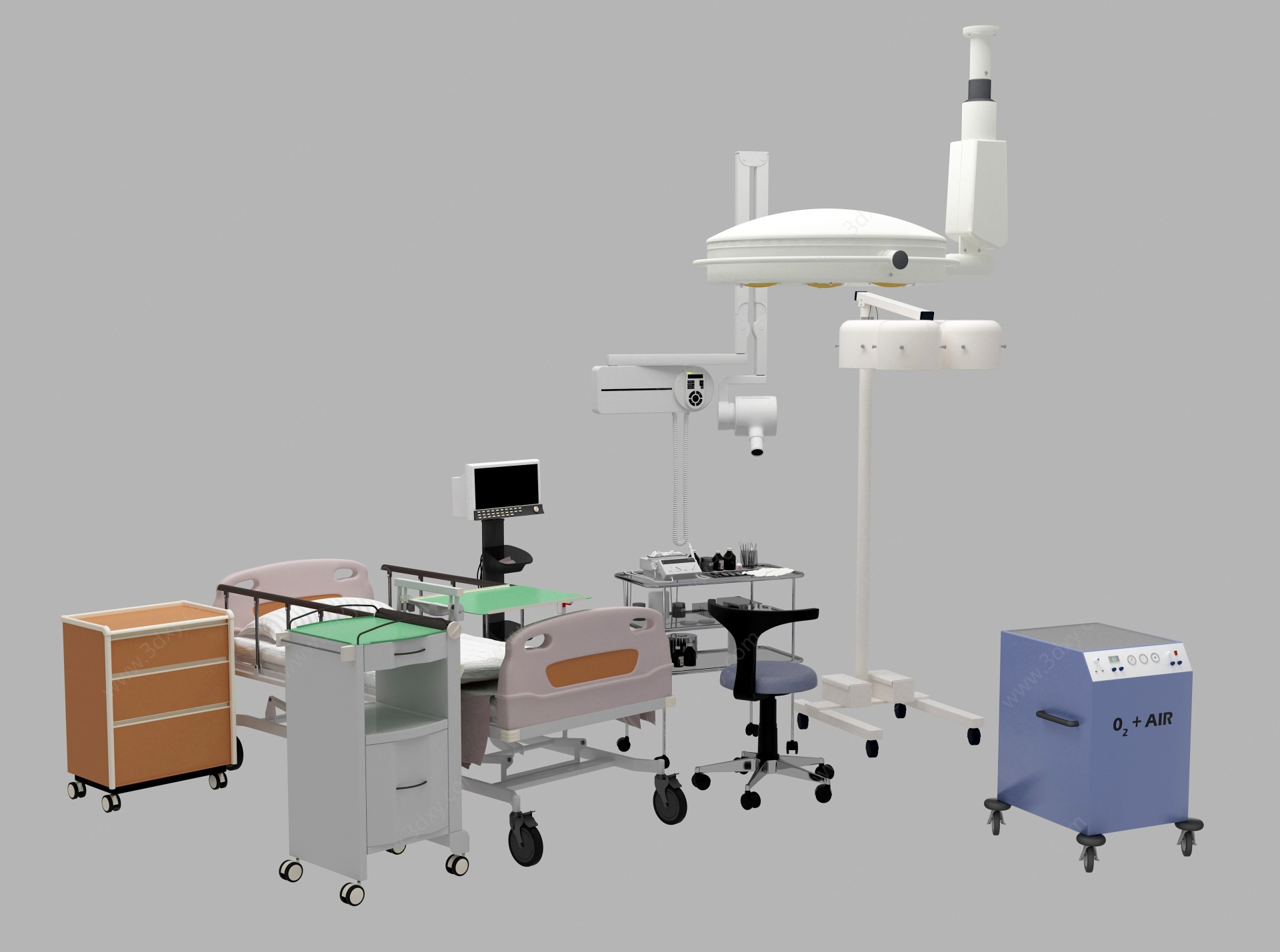 现代医疗器械3D模型