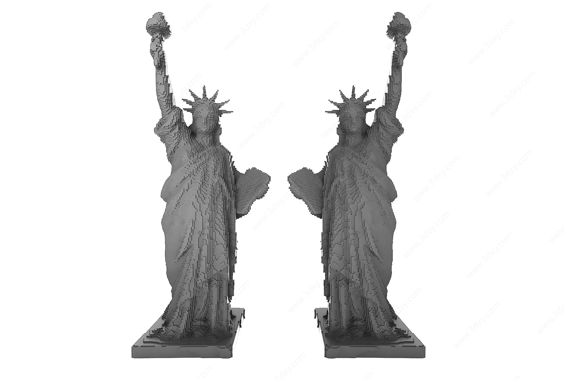 自由女神雕塑3D模型