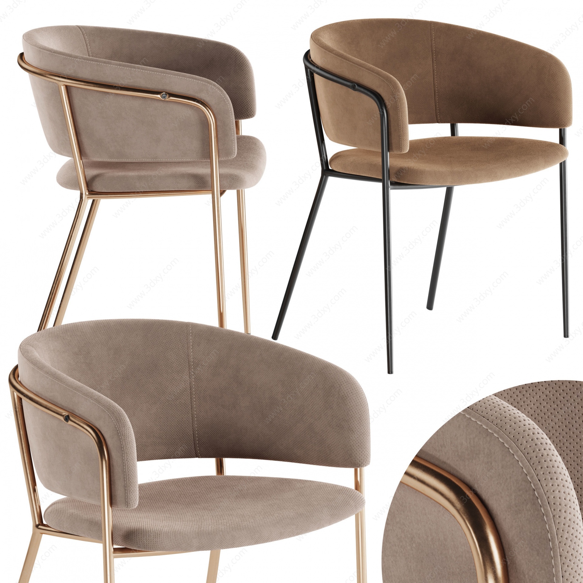LaForma现代休闲餐椅3D模型