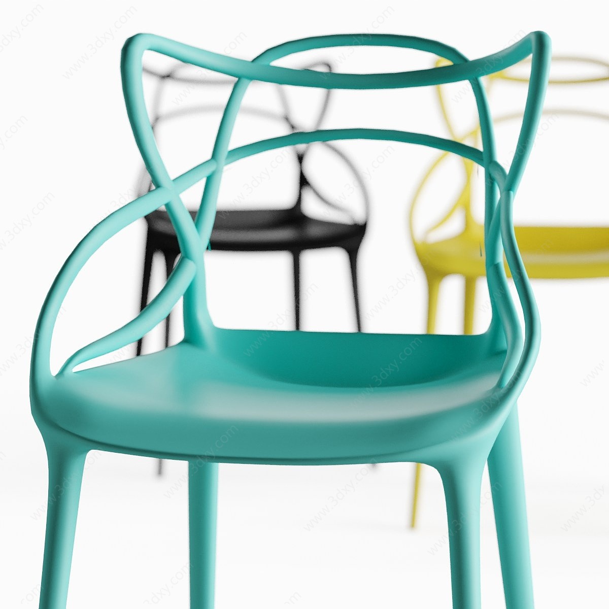 工业风铁艺单椅3D模型