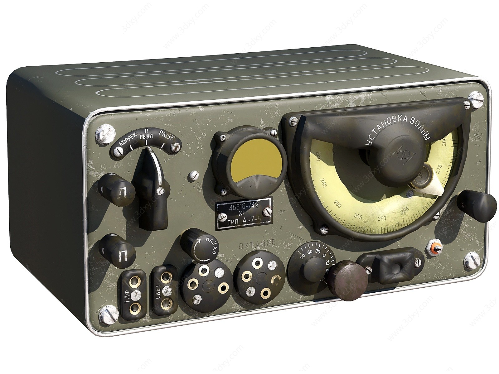 工业风复古收音机3D模型