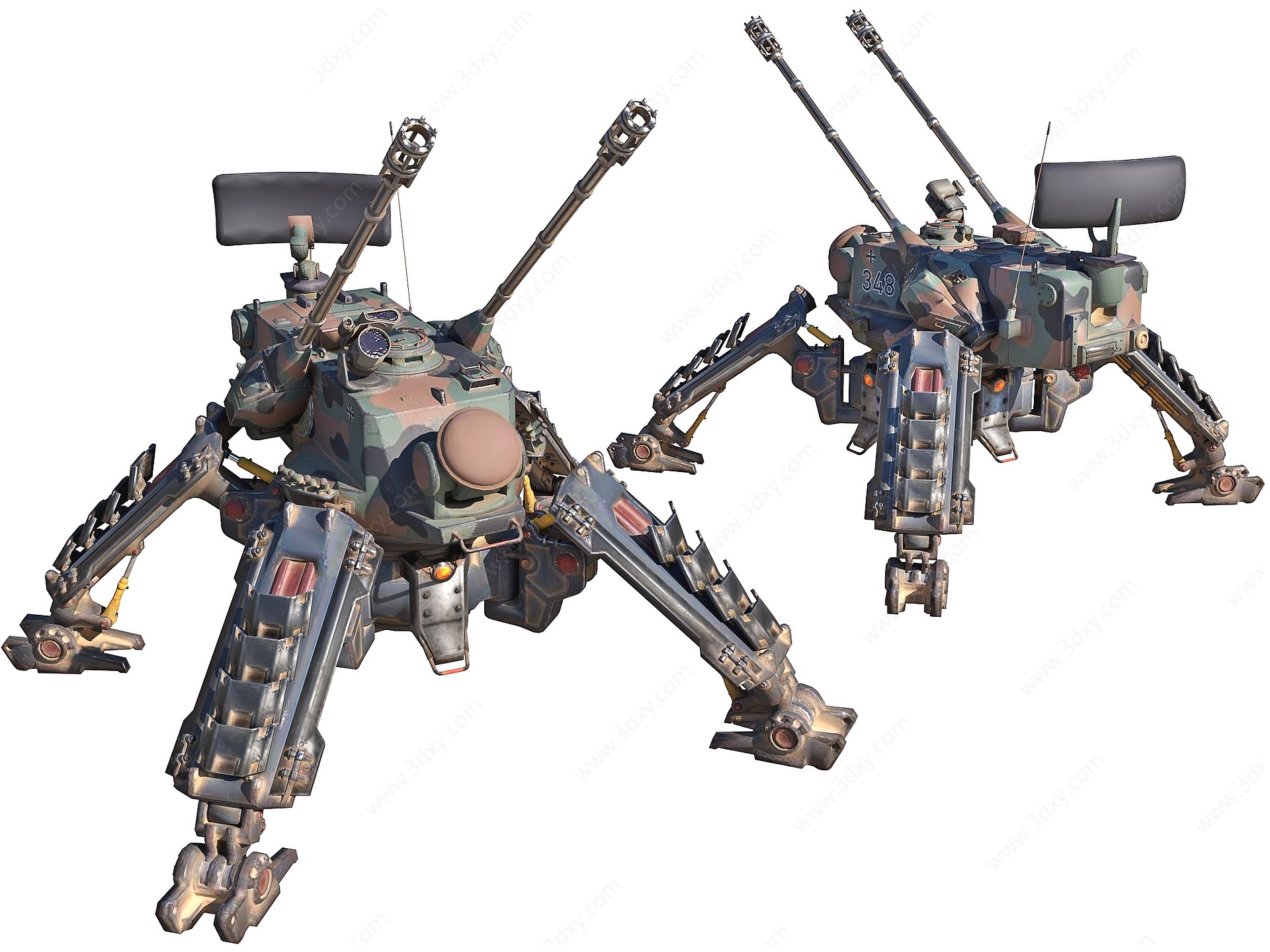 后现代科幻仿生战争机器人3D模型