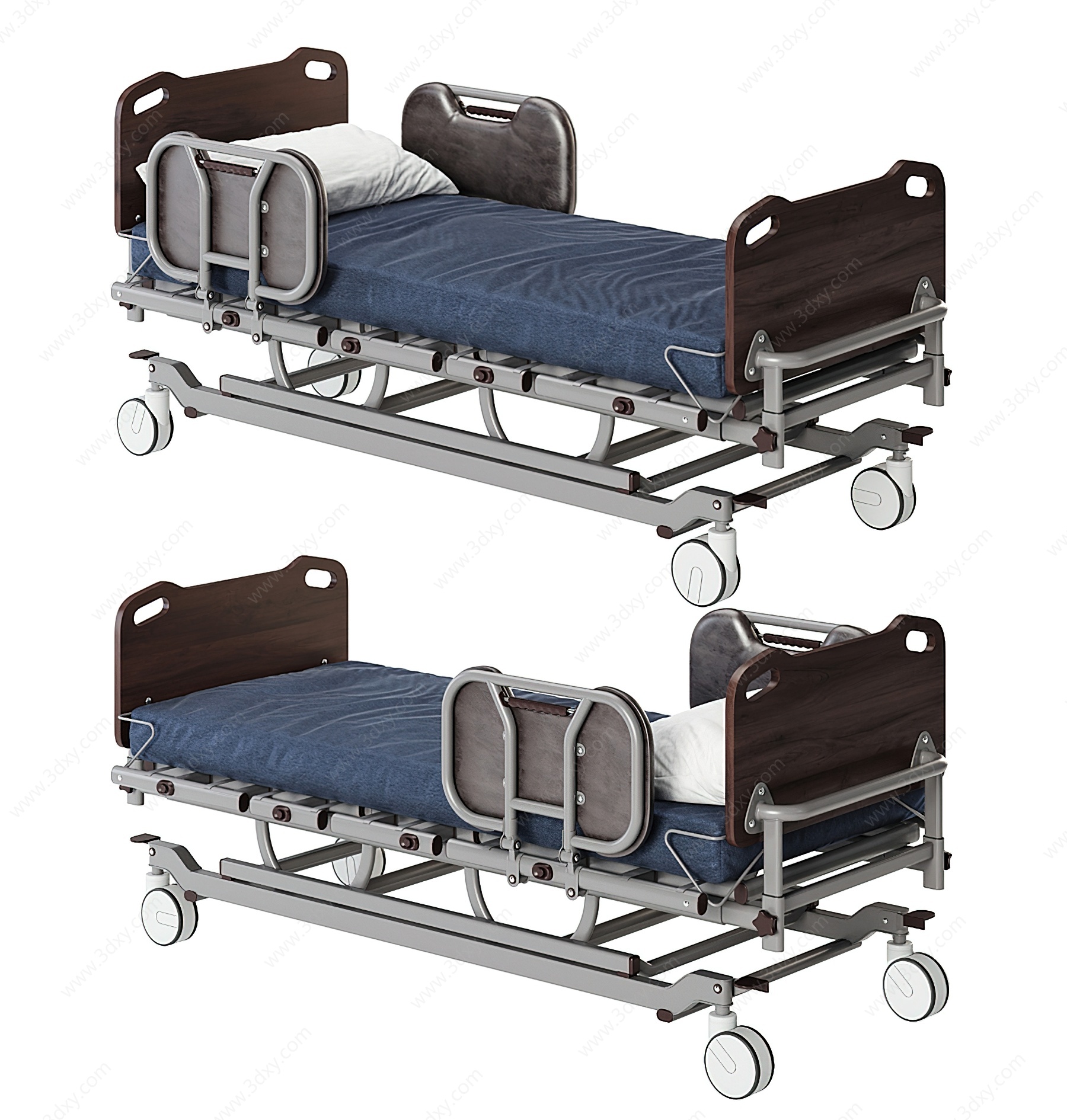 现代医院救护床3D模型