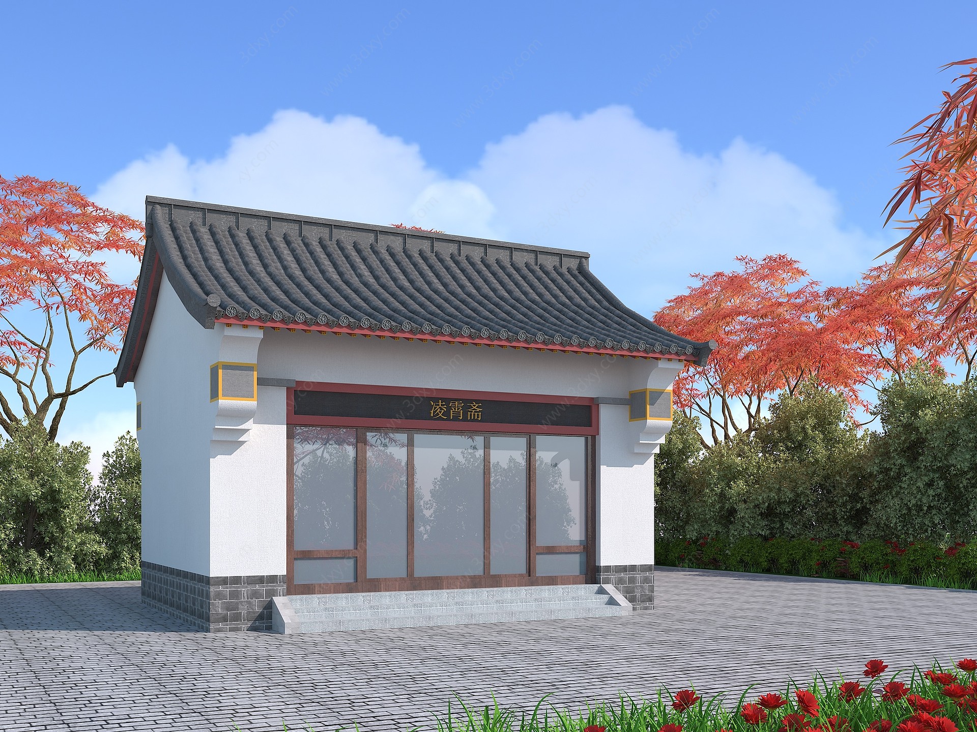 中式传统建筑3D模型