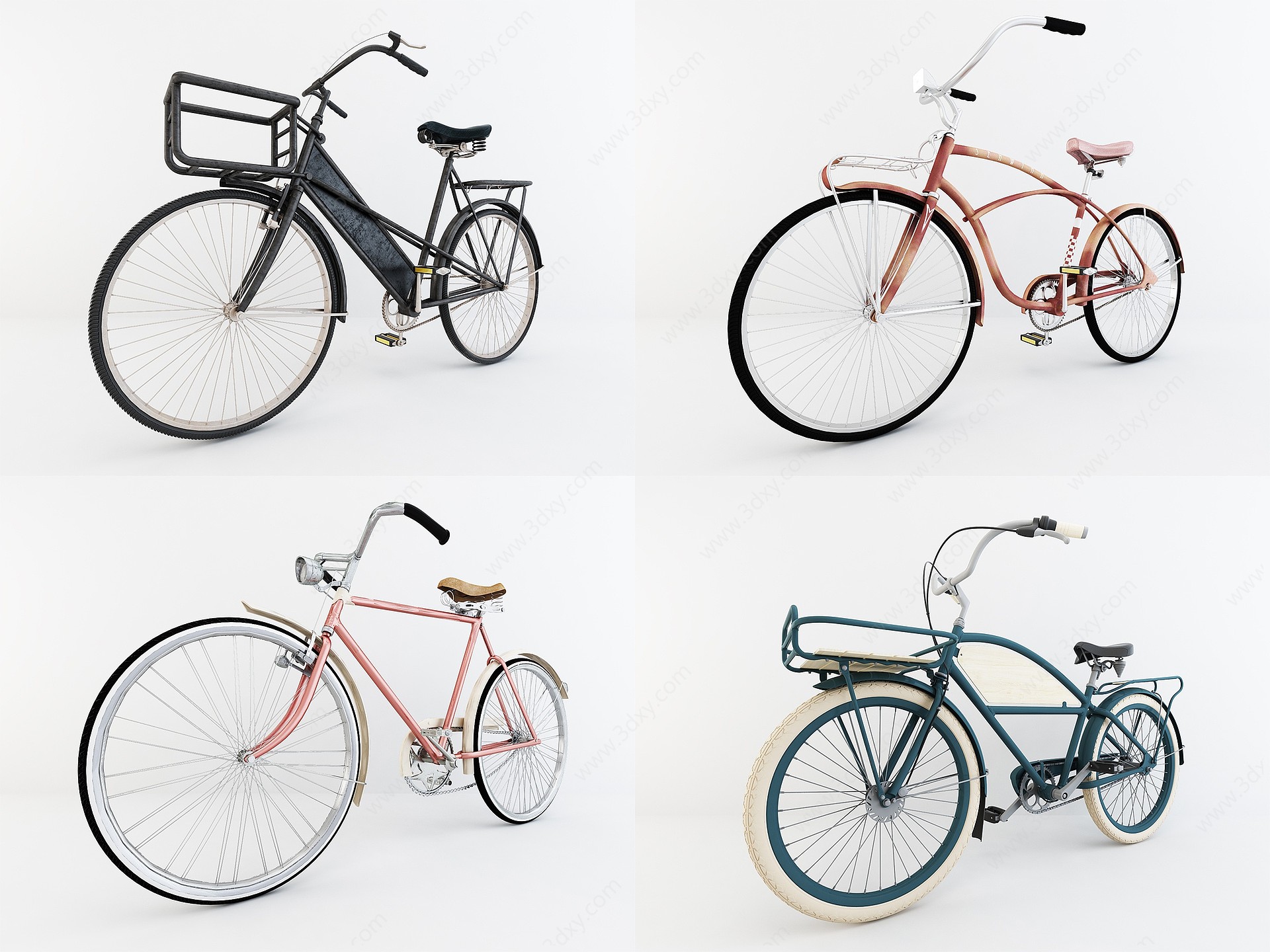 自行车单车交通工具3D模型