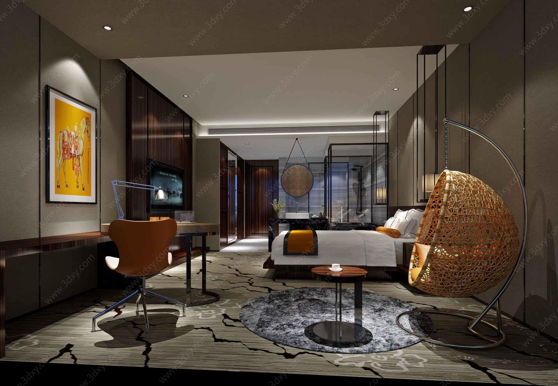 酒店客房3D模型