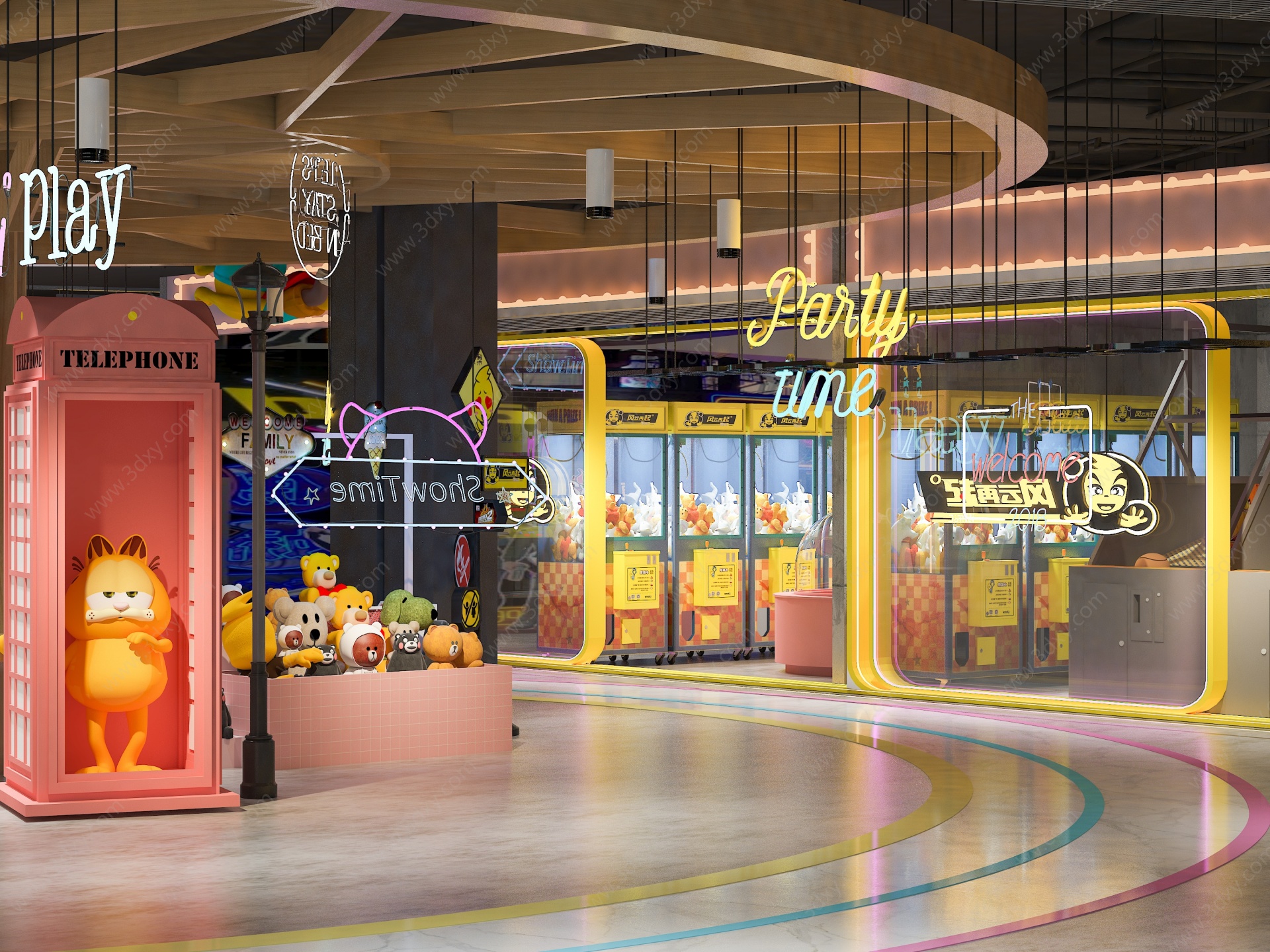 工业风商场儿童娱乐室3D模型