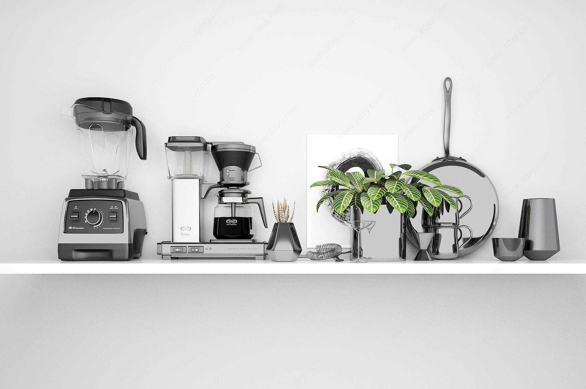 咖啡机榨汁机厨具3D模型