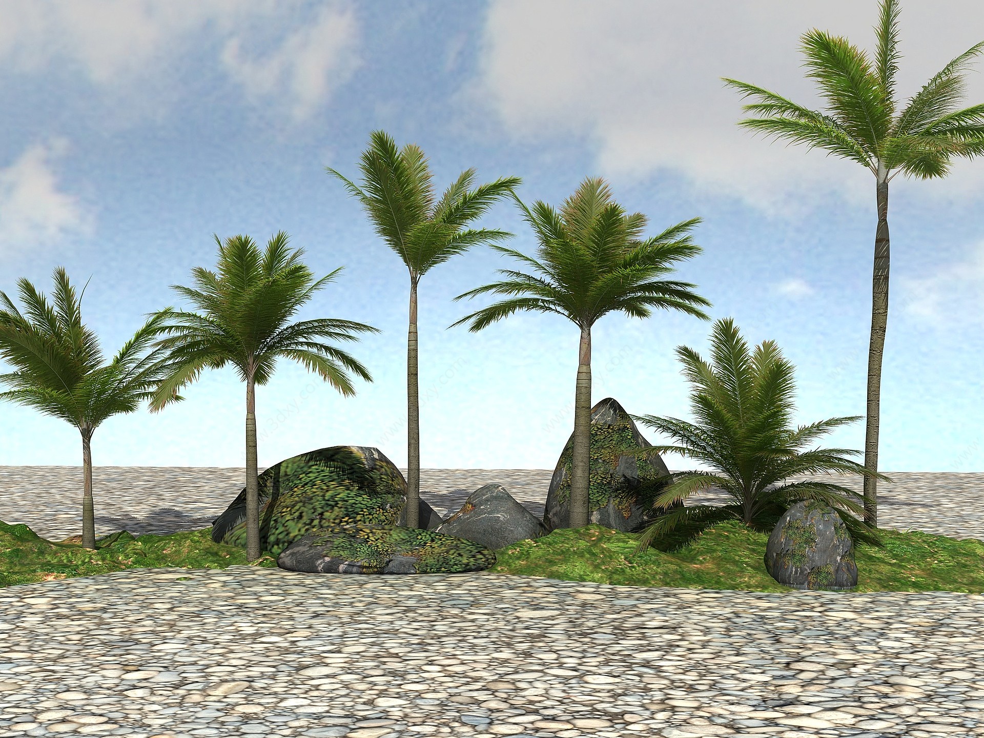 热带植物3D模型