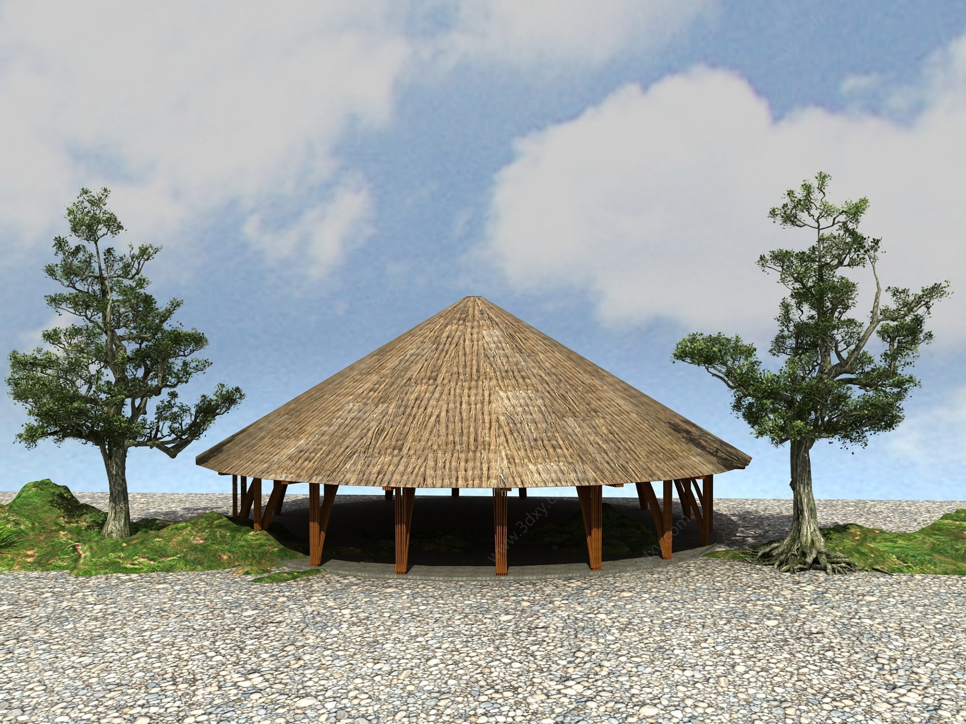 乡村建筑文化建筑3D模型