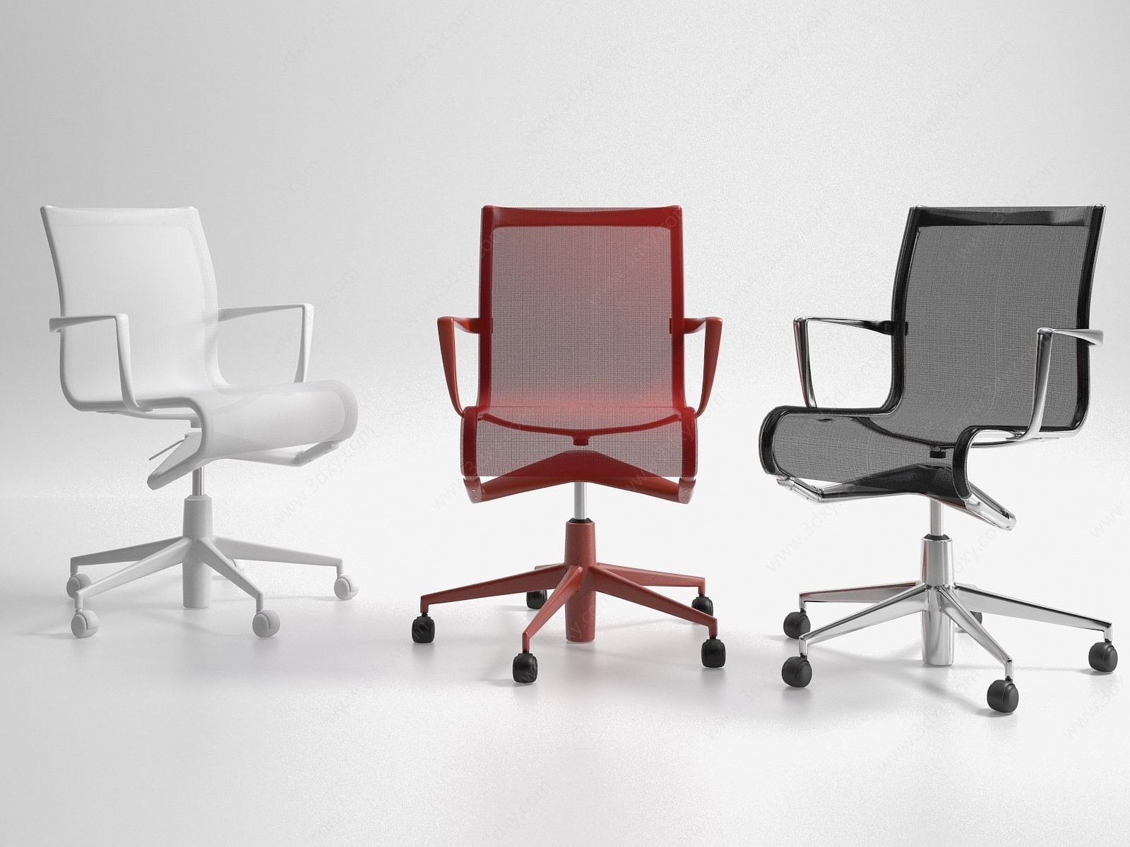 现代办公室转椅3D模型