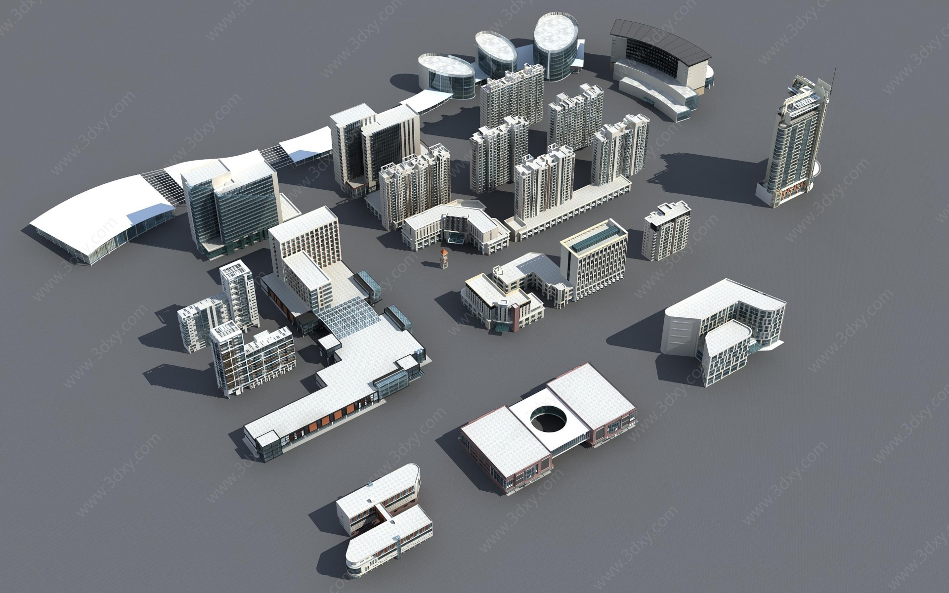 综合单体建筑3D模型