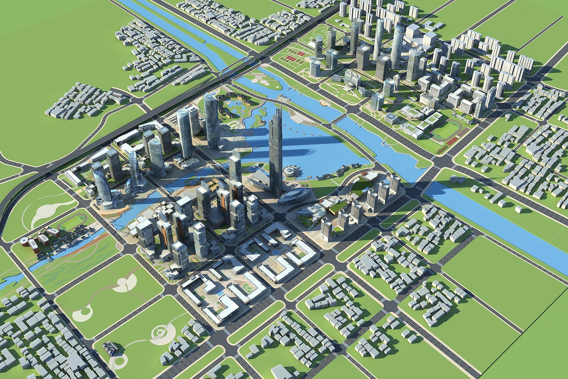 小清河规划3D模型