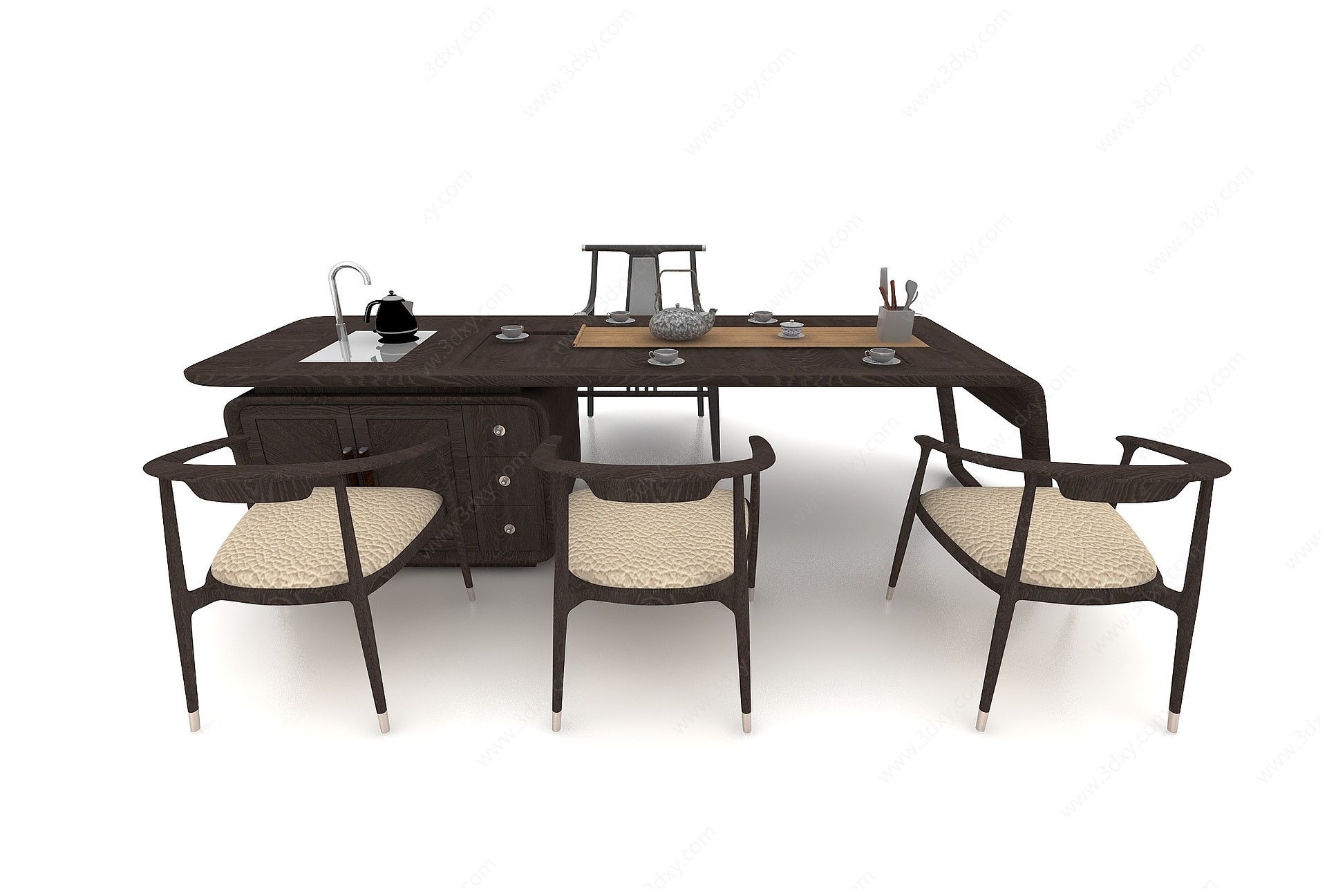 现代风格餐桌椅3D模型